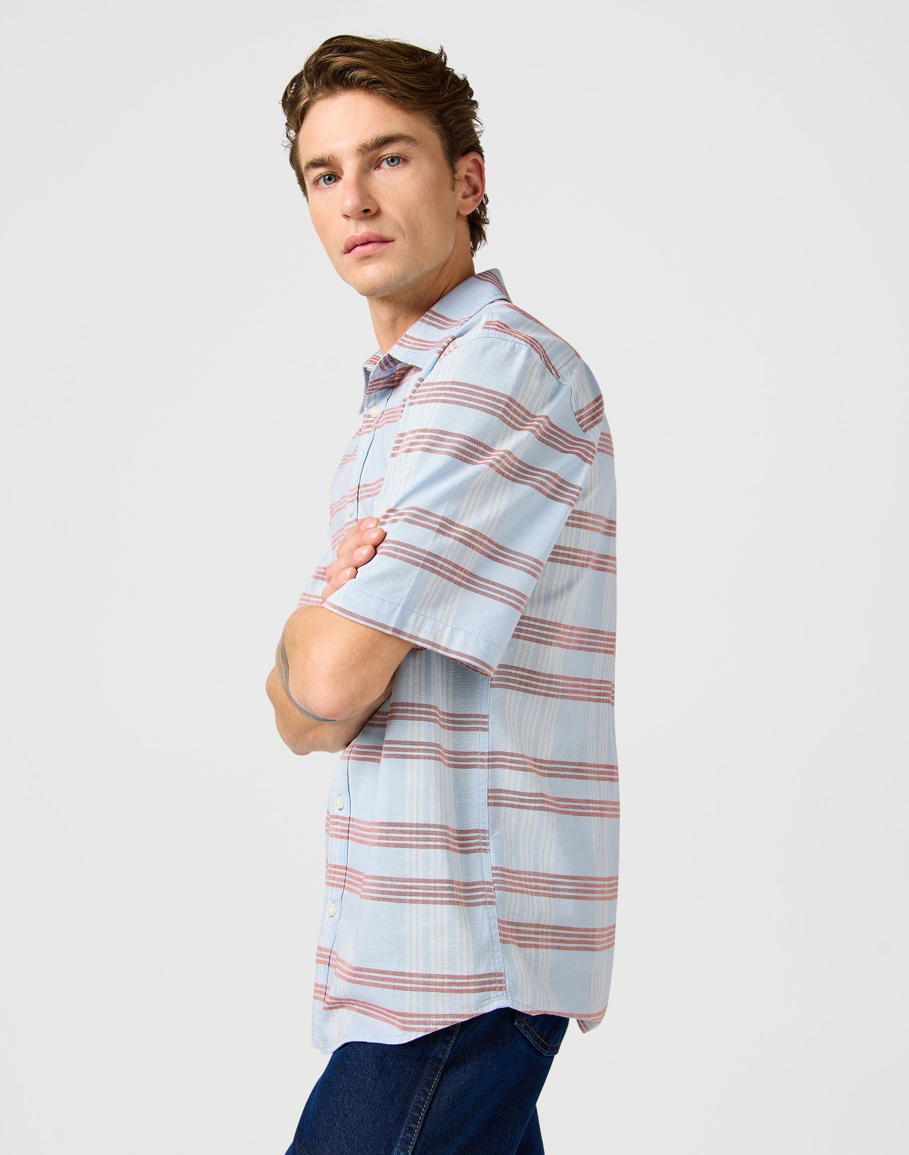 Camicia Ss 1 Pkt in Niagara Mist Camicie Wrangler