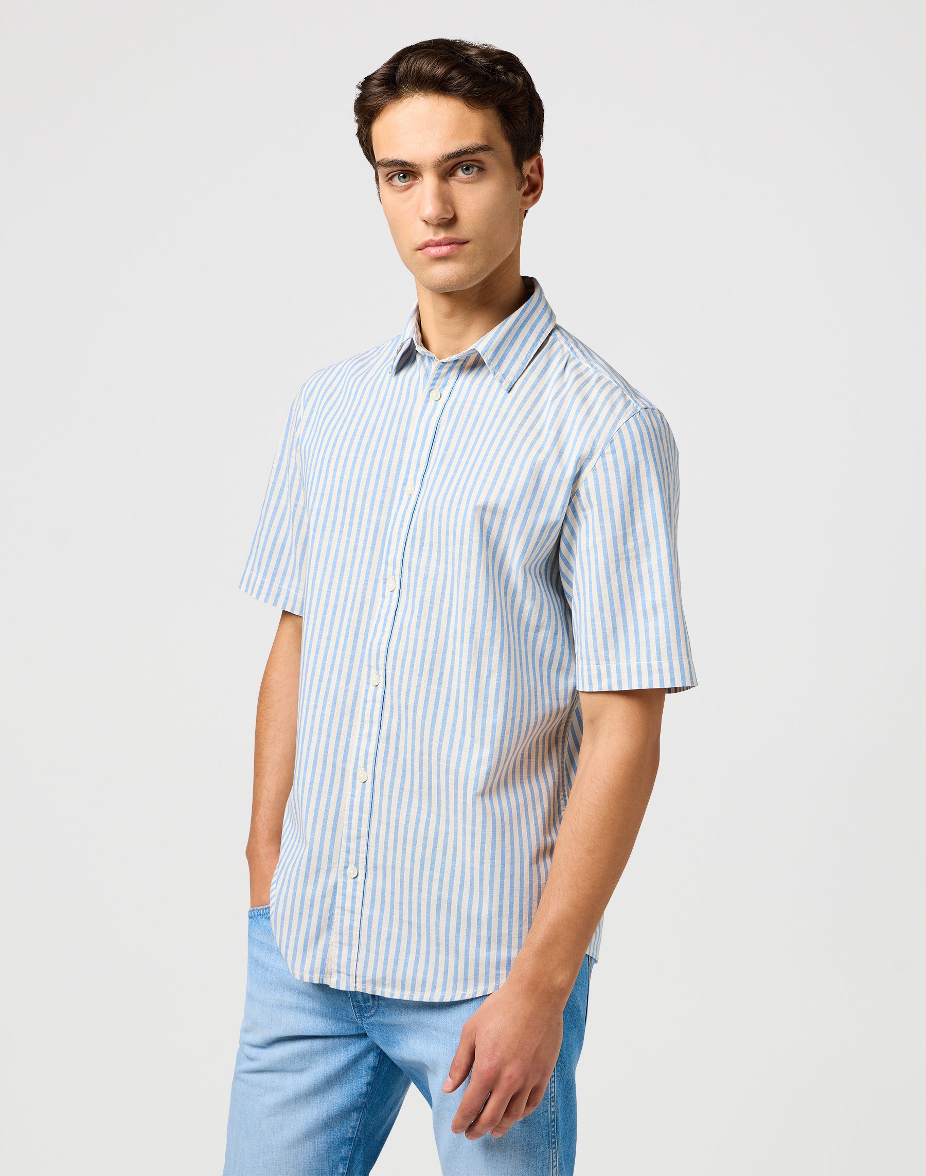 Camicia Ss in Pacific Stripe Camicie Wrangler