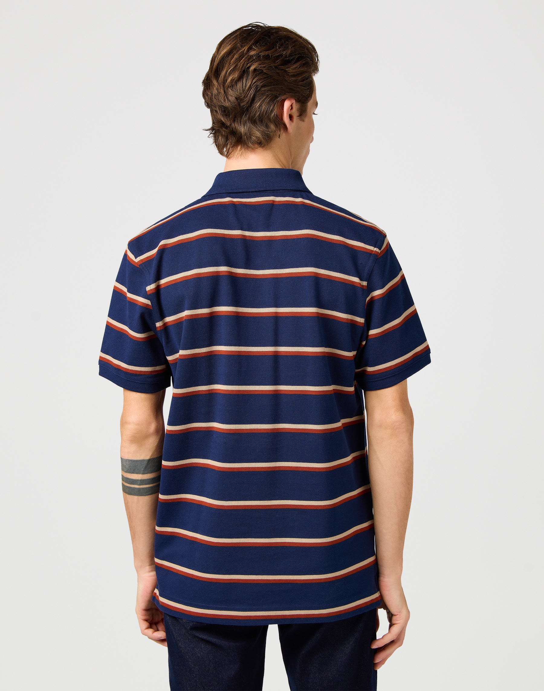 Polo a righe in blu T-shirt Wrangler