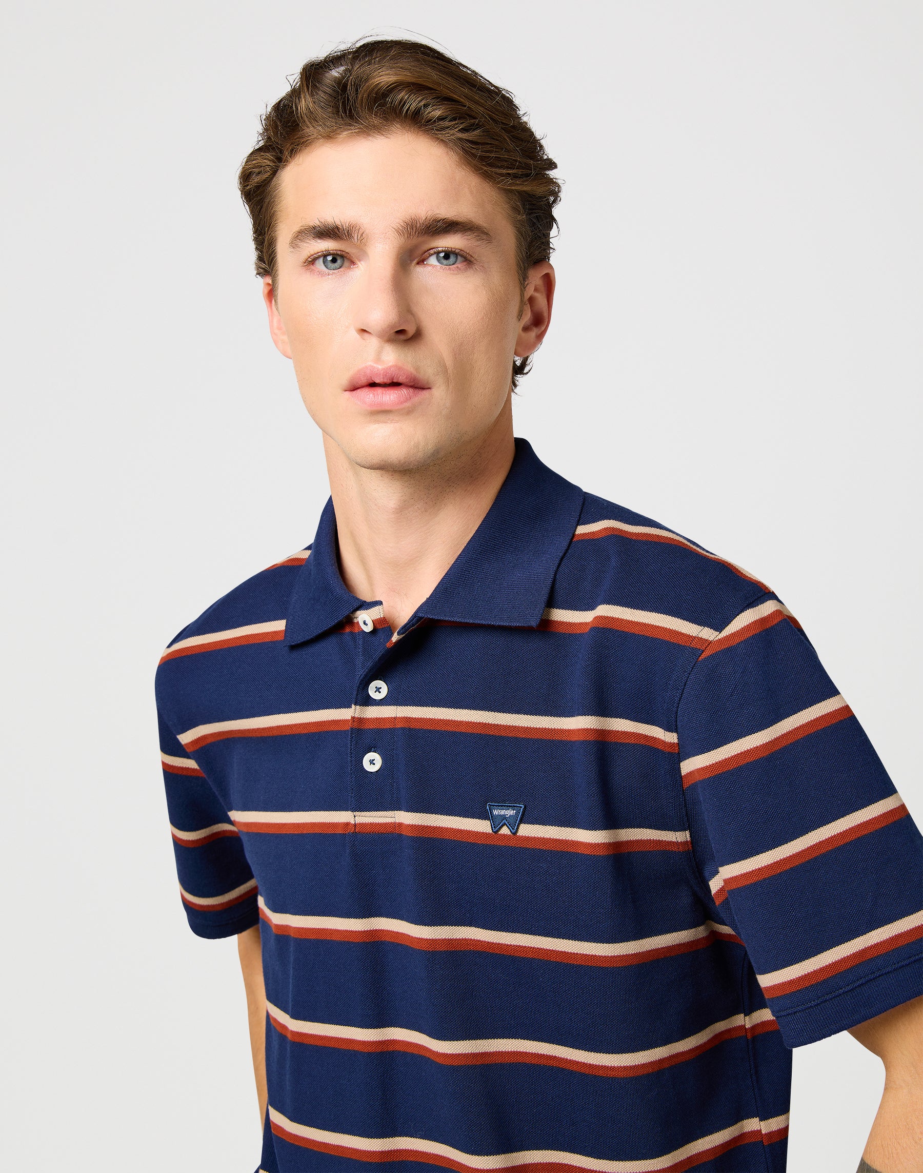 Polo a righe in blu T-shirt Wrangler