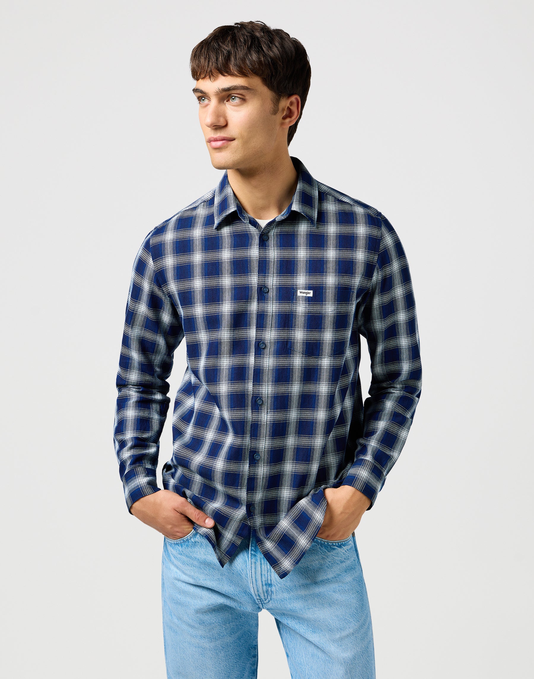 Camicia 1 pkt in camicie a quadri indaco Wrangler