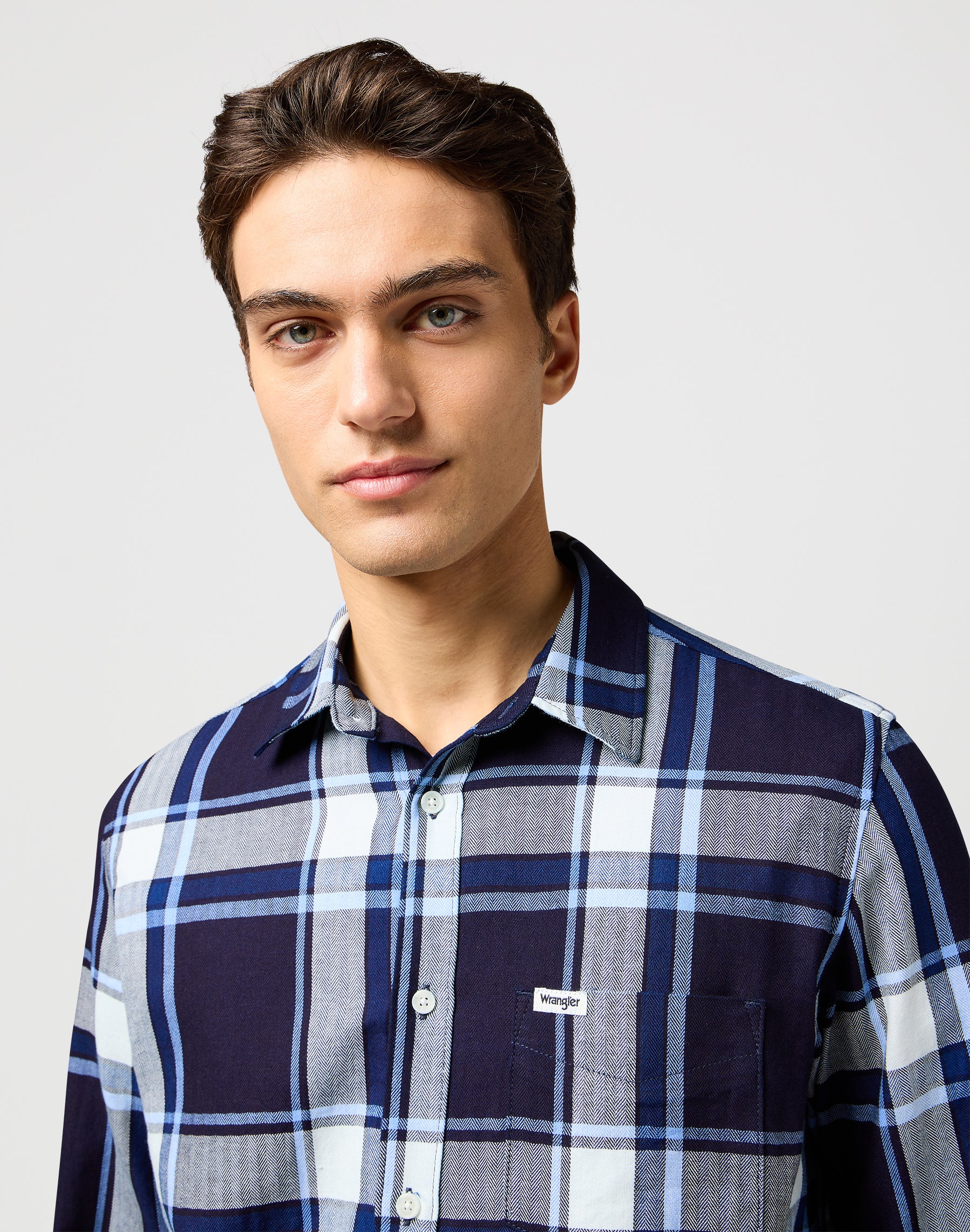 Camicia da 1 pkt in camicie a quadri indaco grandi Wrangler