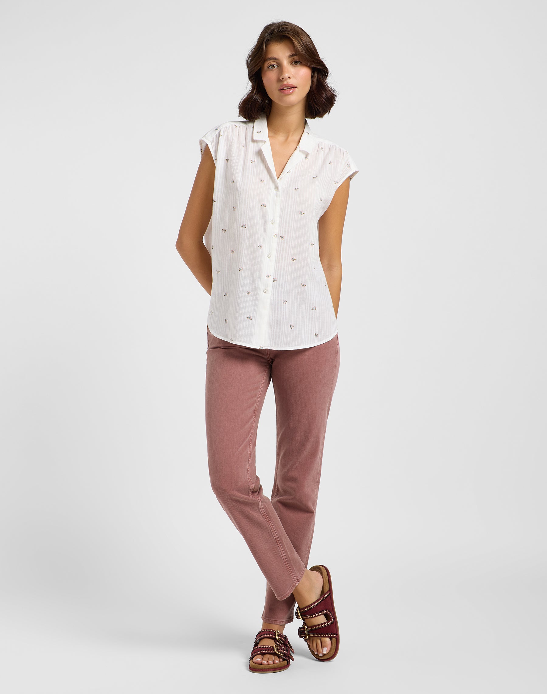 Camicia con maniche a cappuccio in Grove Floral Shirts Lee