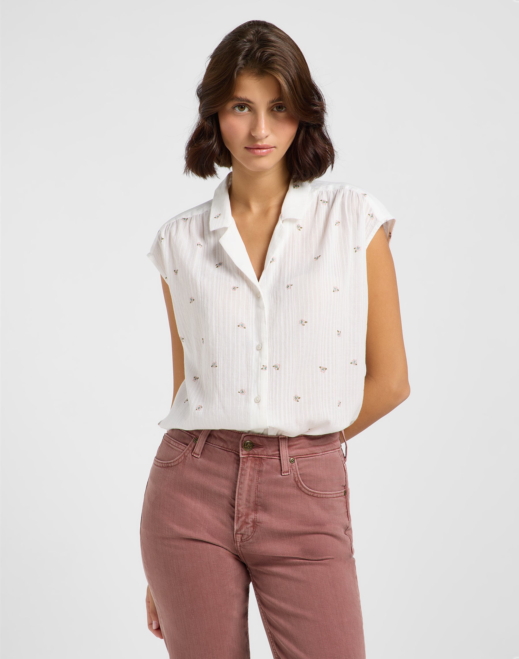 Camicia con maniche a cappuccio in Grove Floral Shirts Lee
