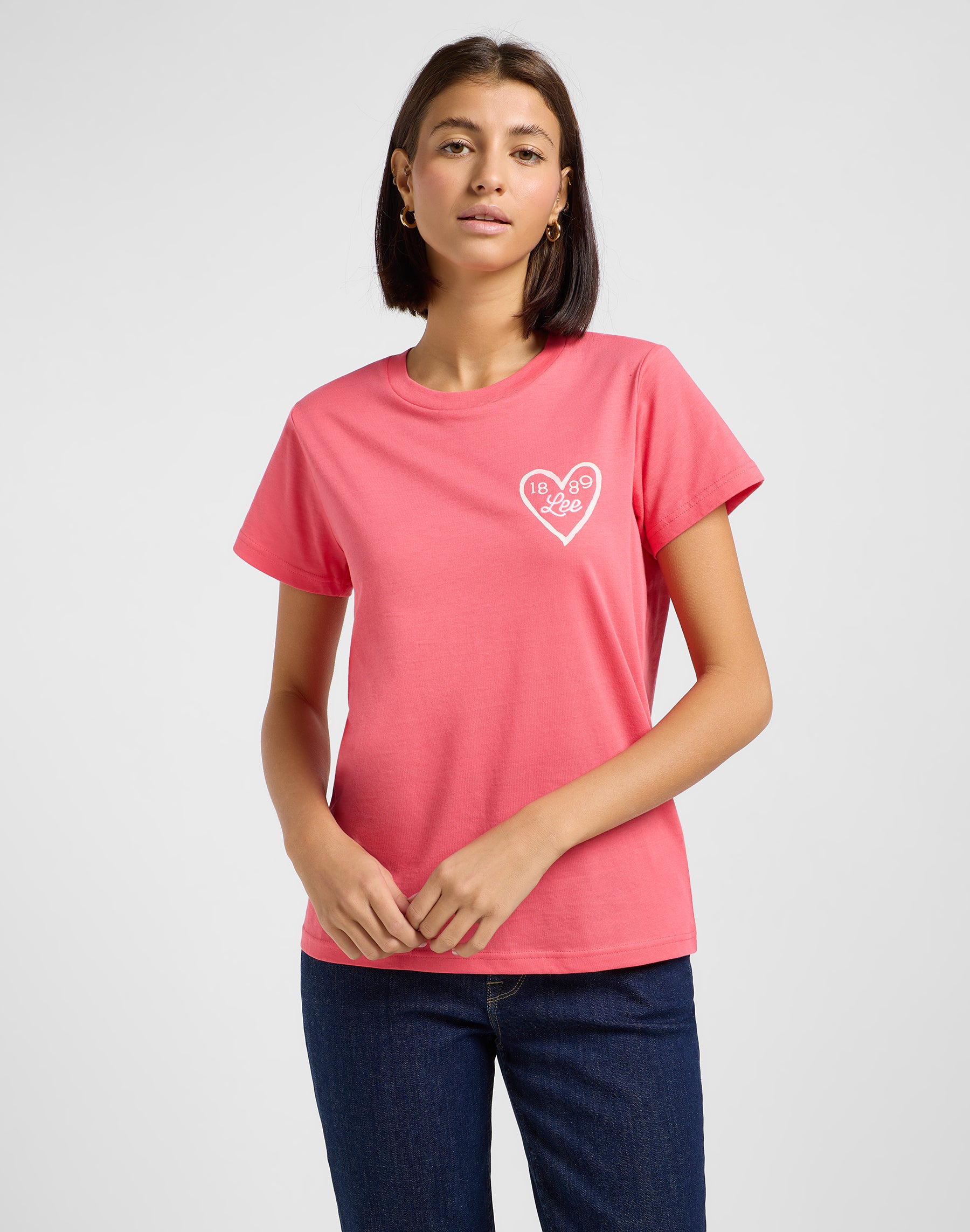 Maglietta con logo piccolo in Lychee T-Shirts Lee