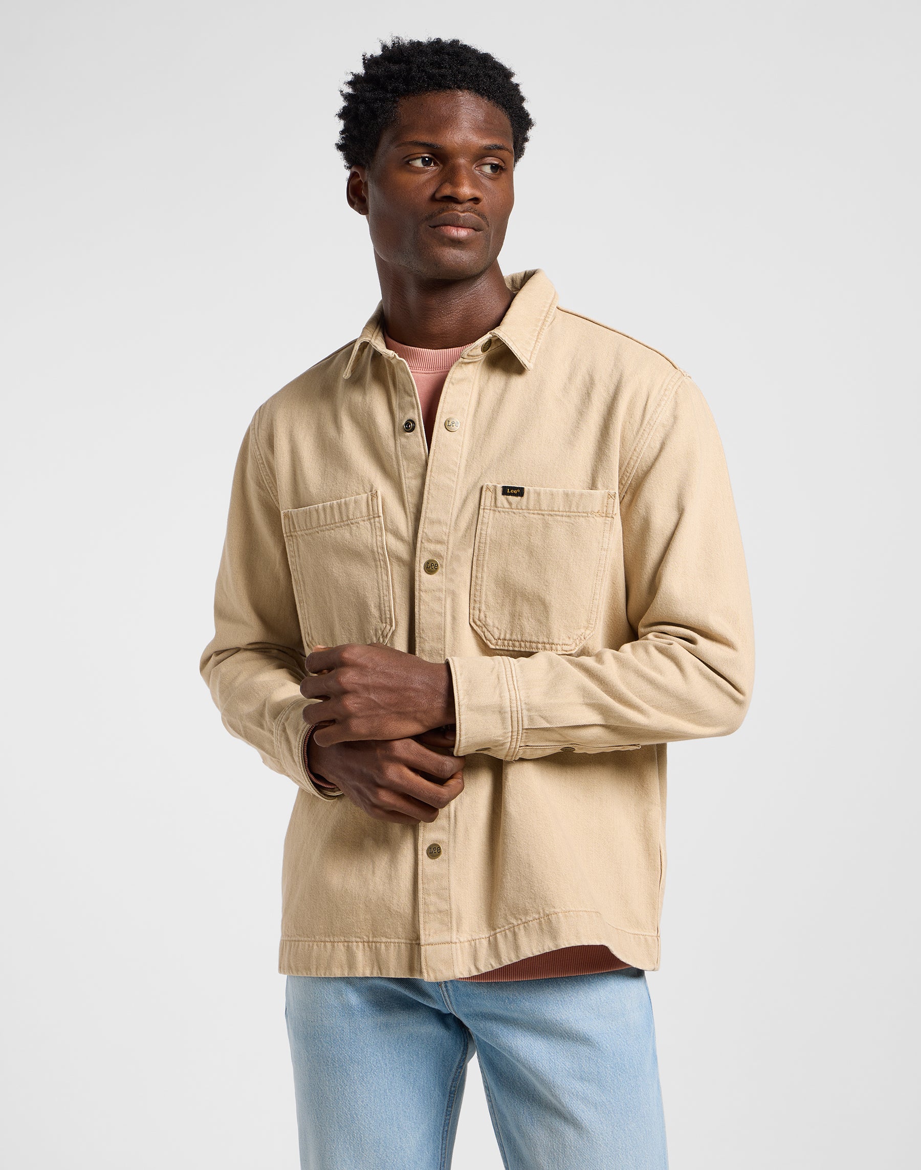 2 Pkt Overshirt in Cappucino Camicie Lee