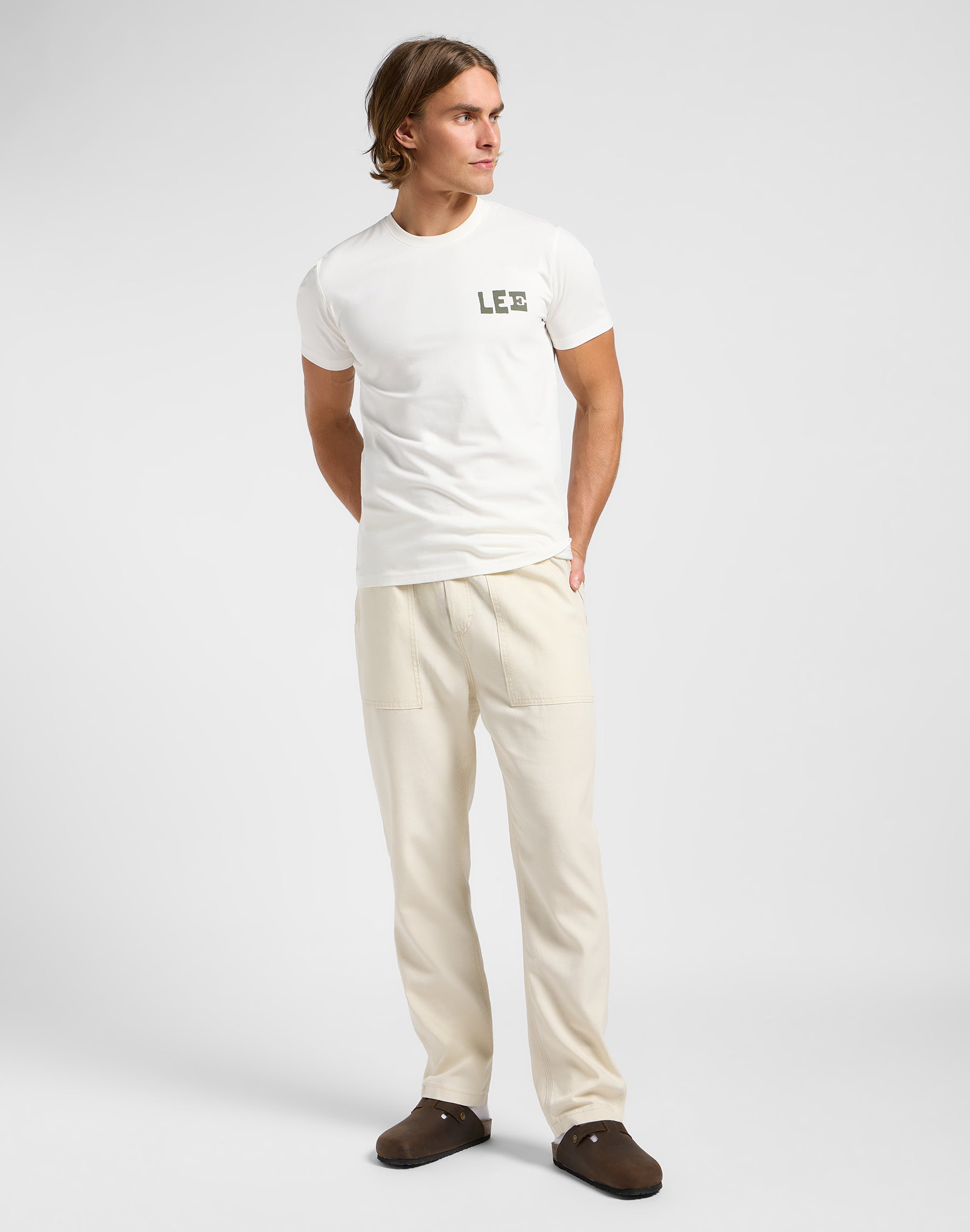 Pantaloni Utility con coulisse in soia Lee