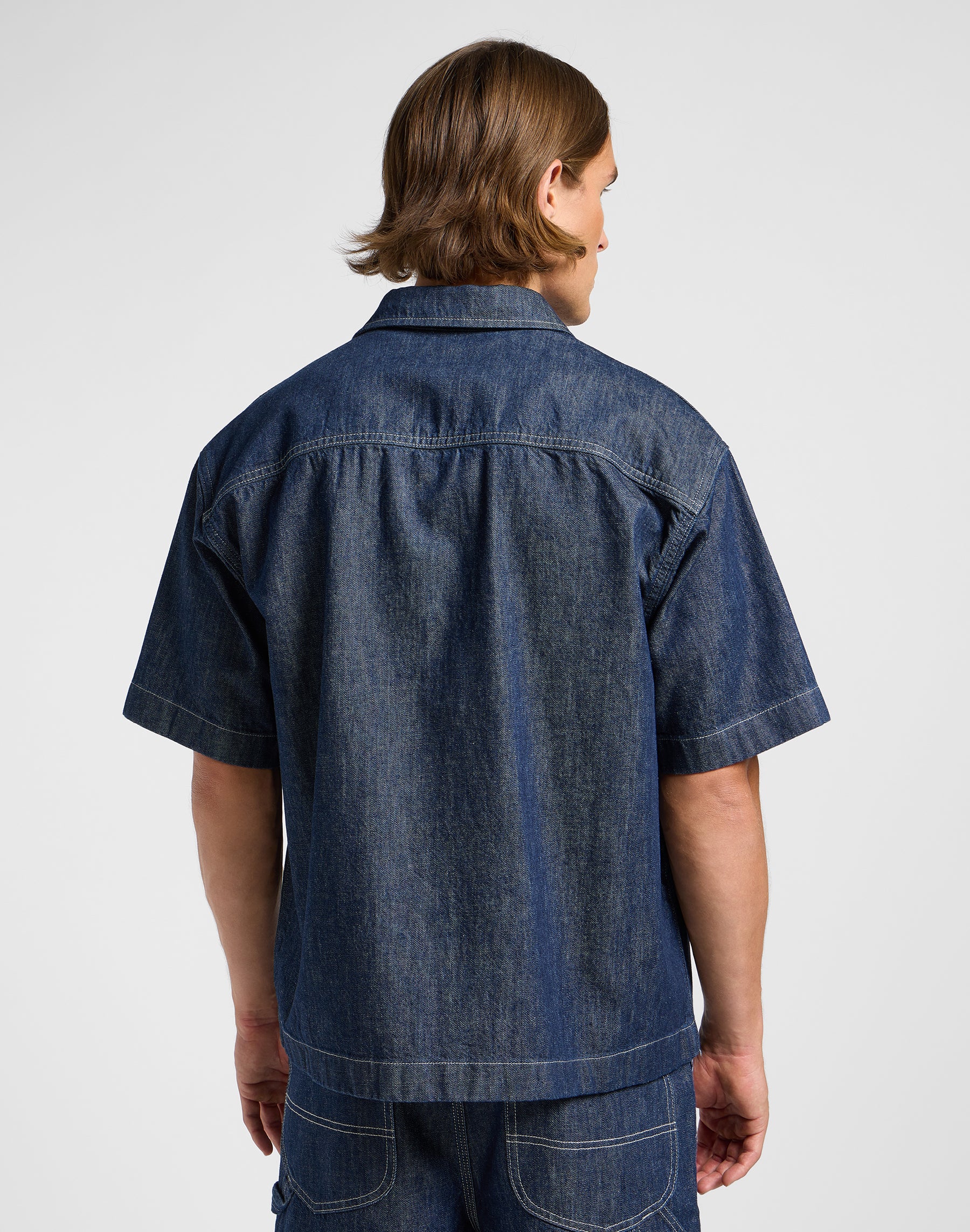 Camicia da lavoro a maniche corte con lavaggio a risciacquo Lee