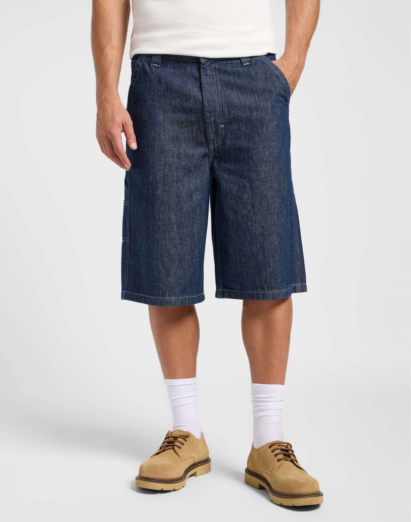 Pantaloncini skater Carpenter in denim risciacquato Lee