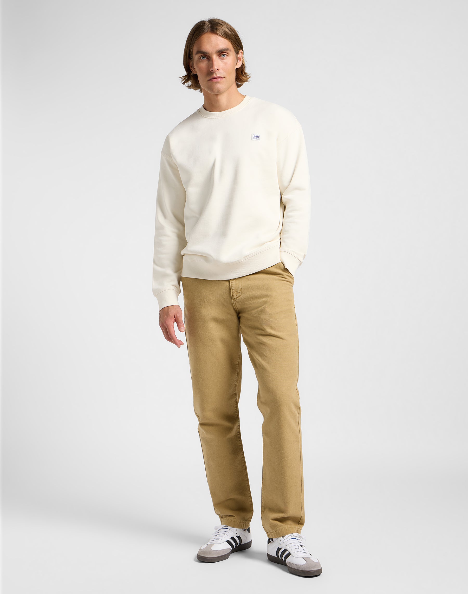 Chino da lavoro rilassato in pantaloni Oscar Khaki Lee