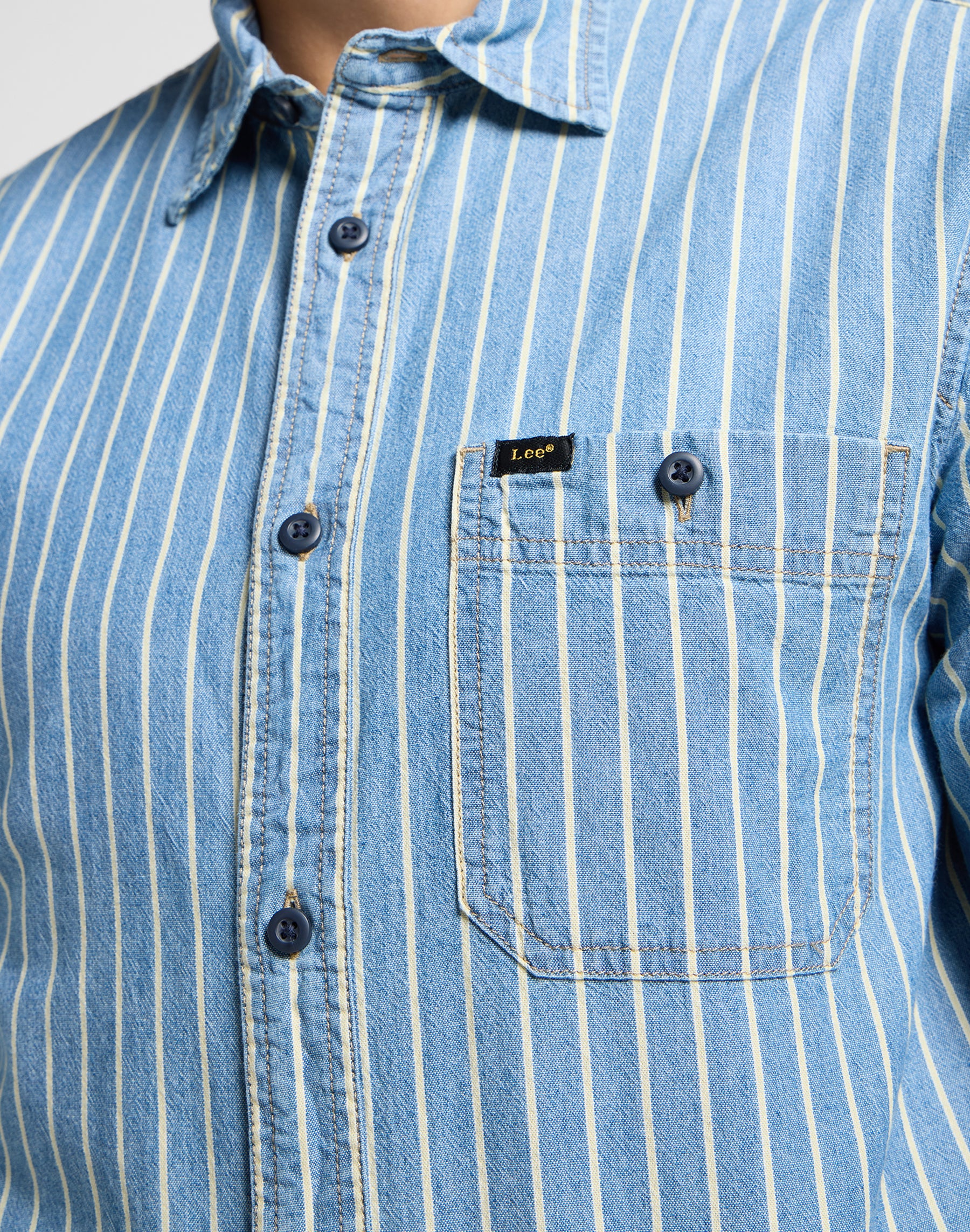 Camicia Leesure in Dobby Indigo Camicie Lee