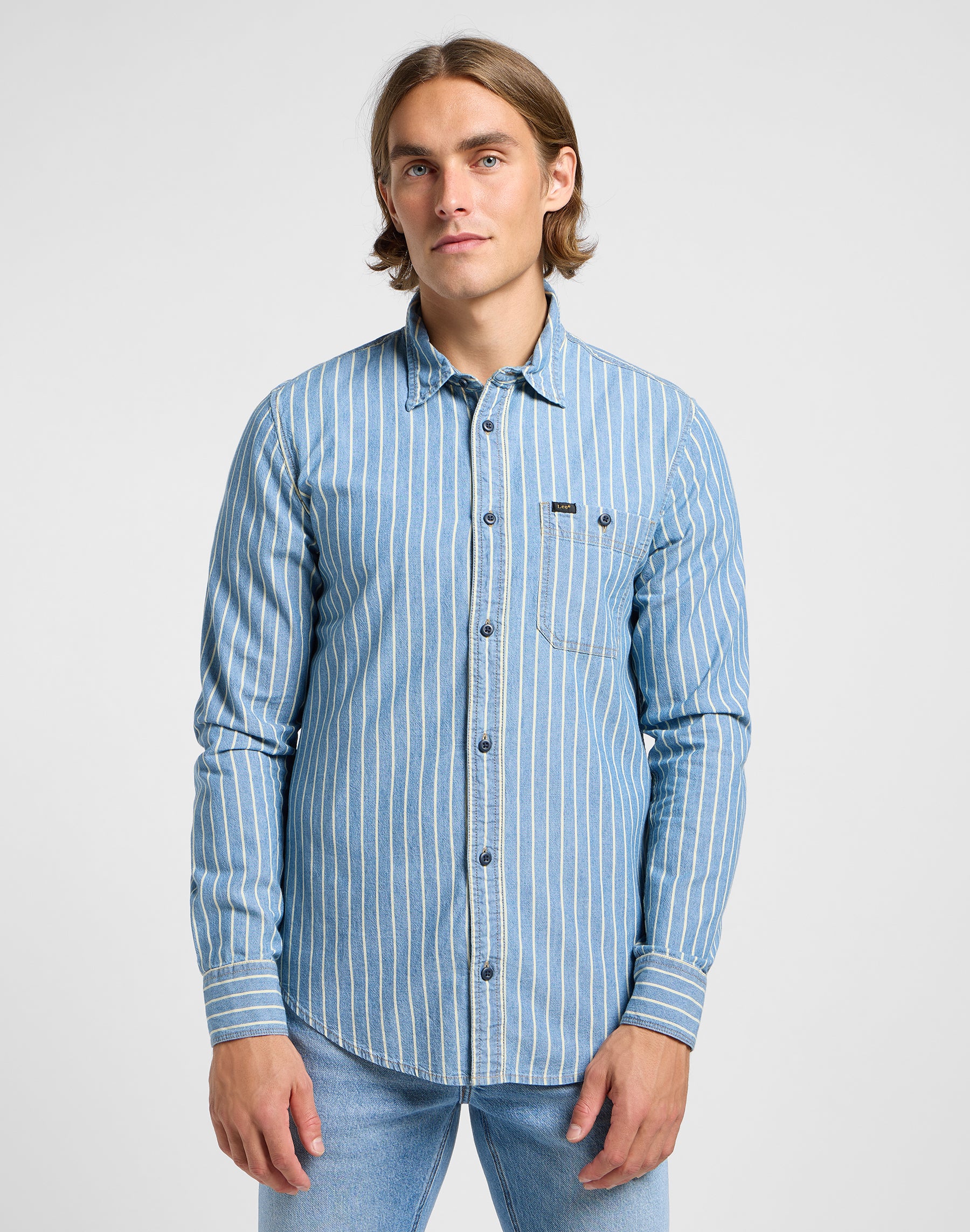 Camicia Leesure in Dobby Indigo Camicie Lee