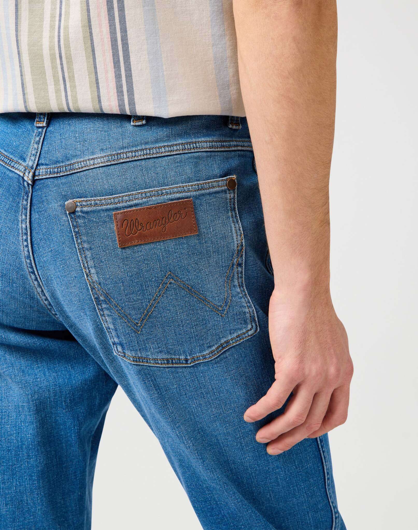 Fiume in jeans blu con brillantini Wrangler