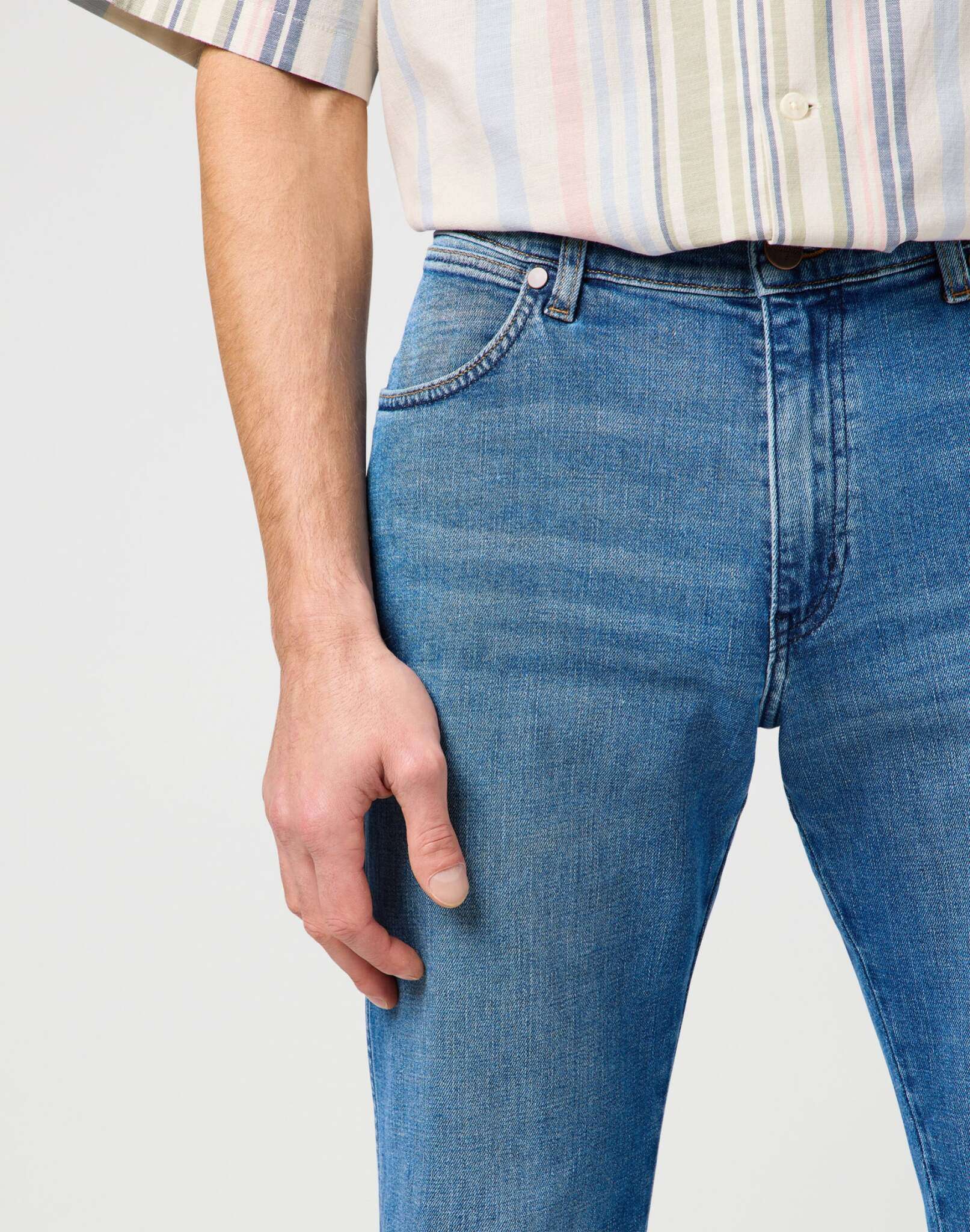 Fiume in jeans blu con brillantini Wrangler