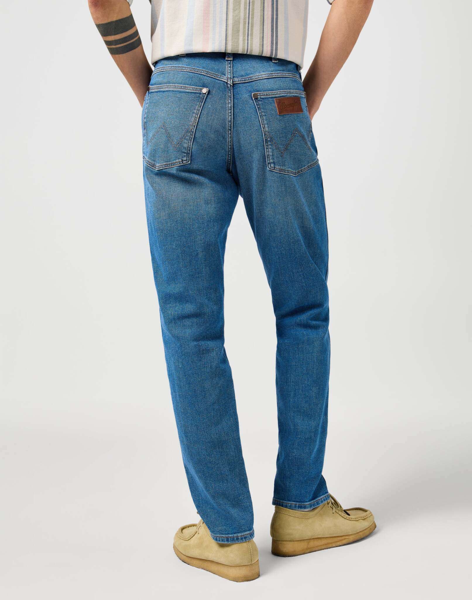 Fiume in jeans blu con brillantini Wrangler