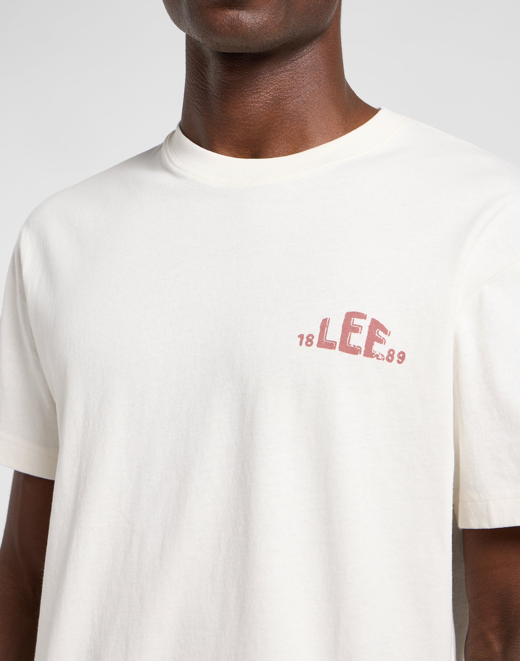 Maglietta Regular Logo in ecru T-shirt Lee