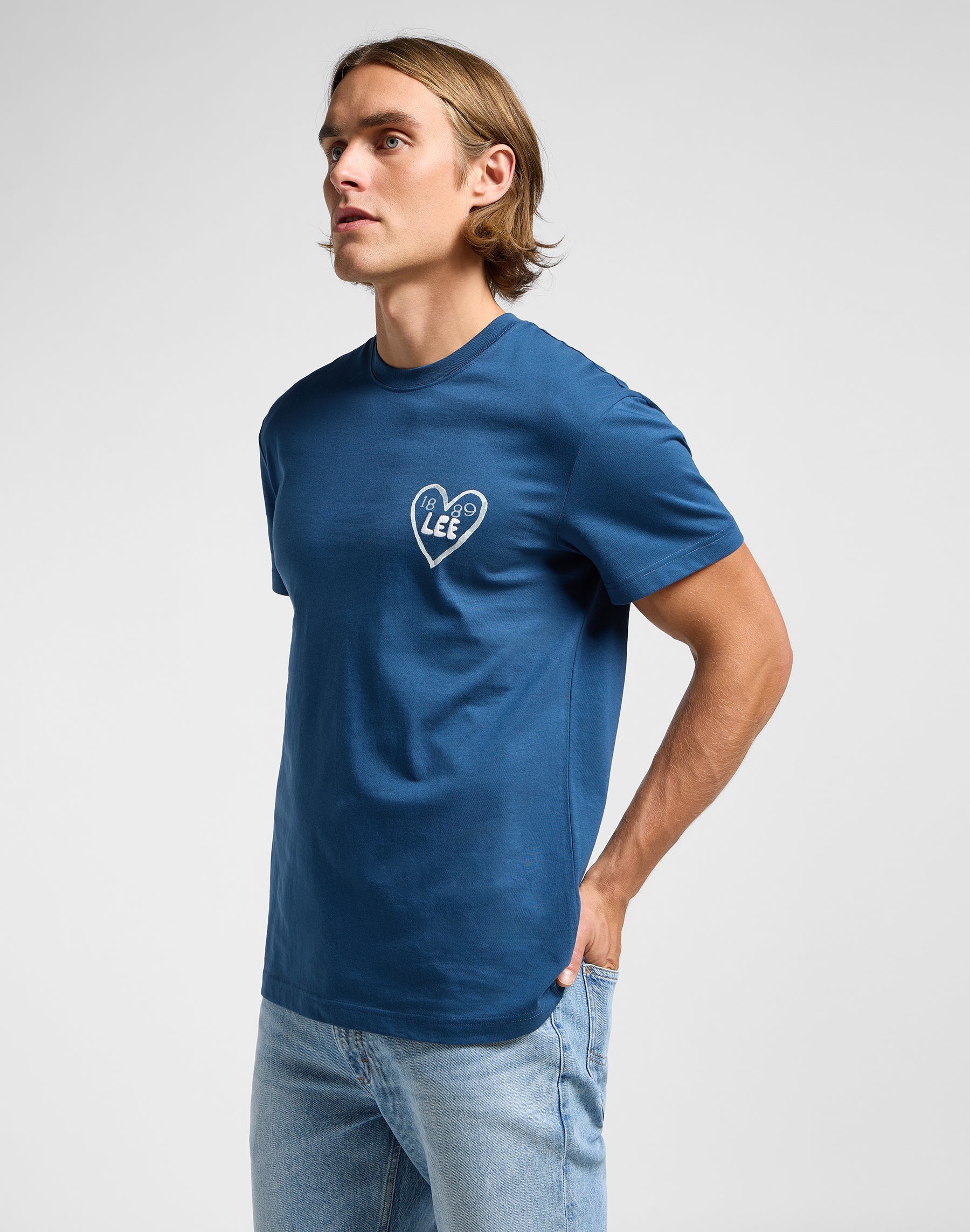 Maglietta grafica rilassata in Orion Blue T-Shirt Lee