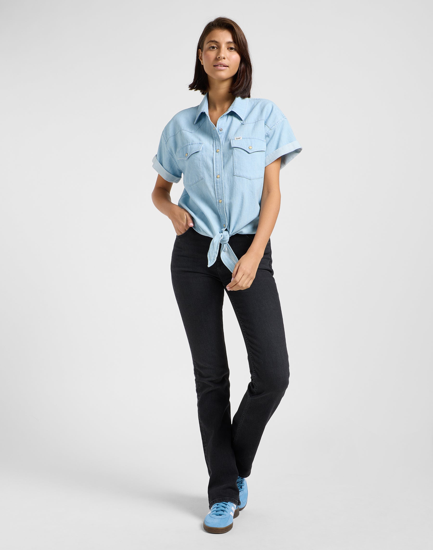 Camicia Western con cravatta in camicie leggere Mood Lee