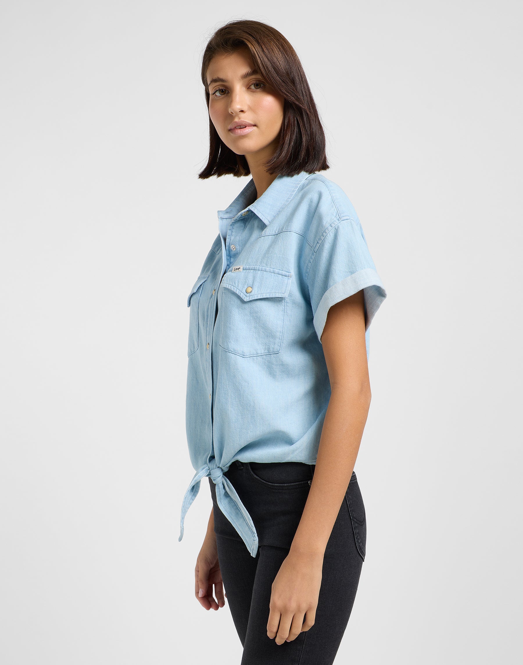 Camicia Western con cravatta in camicie leggere Mood Lee