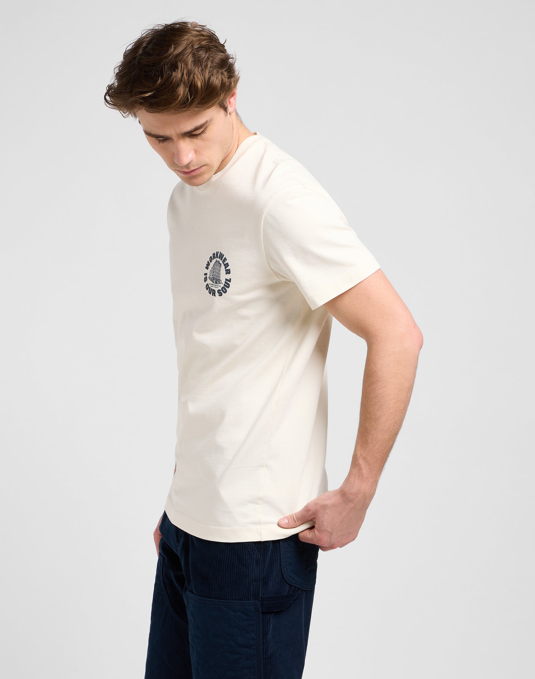 Maglietta grafica Ww in ecru T-Shirt Lee