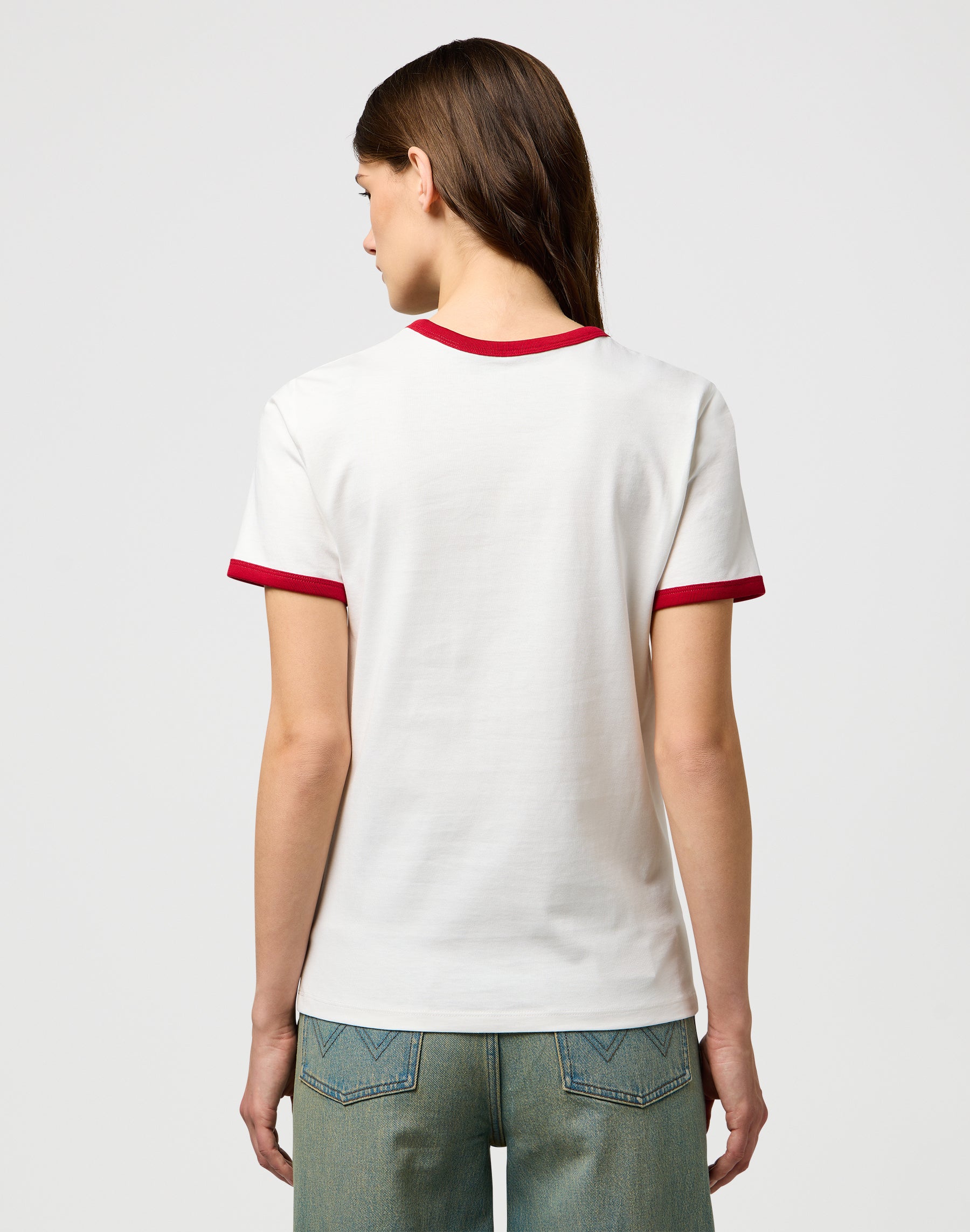 Maglietta Ringer in Bianco Usato Magliette Wrangler
