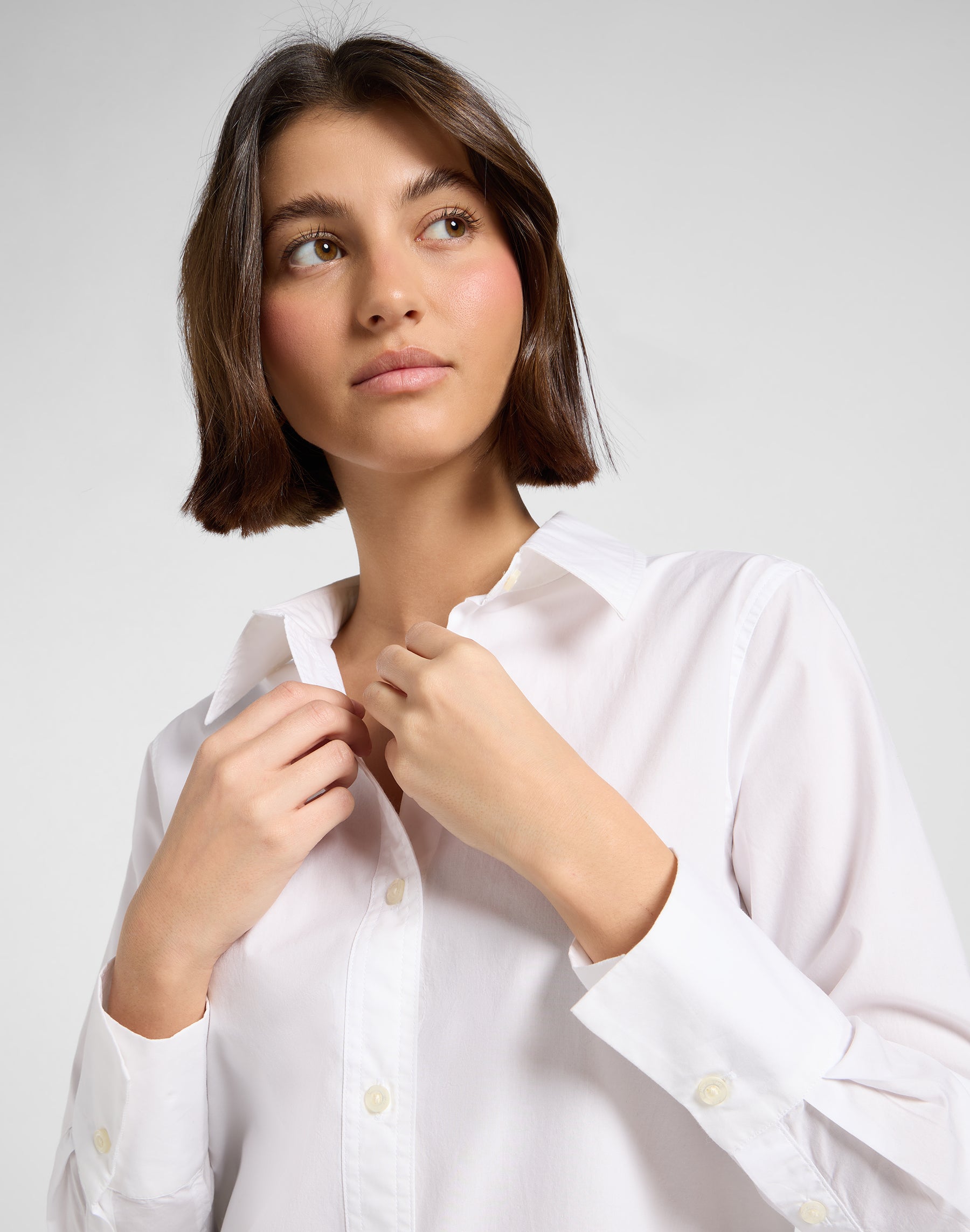 Camicia classica in bianco brillante Camicie Lee