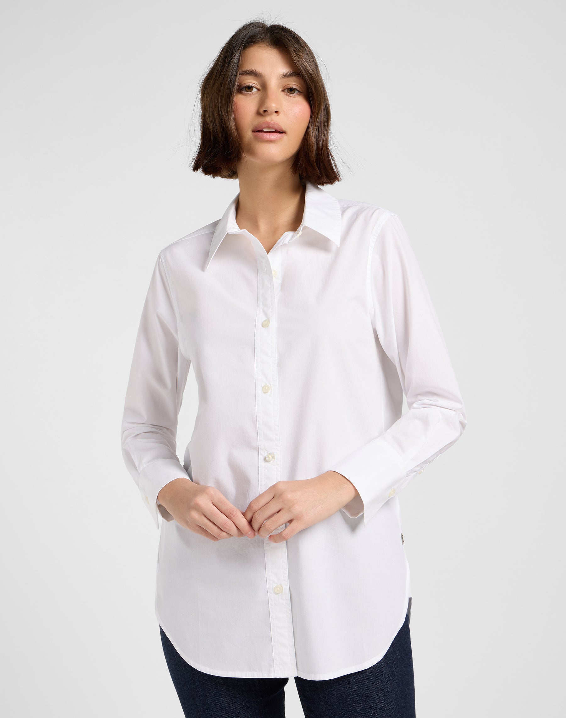 Camicia classica in bianco brillante Camicie Lee