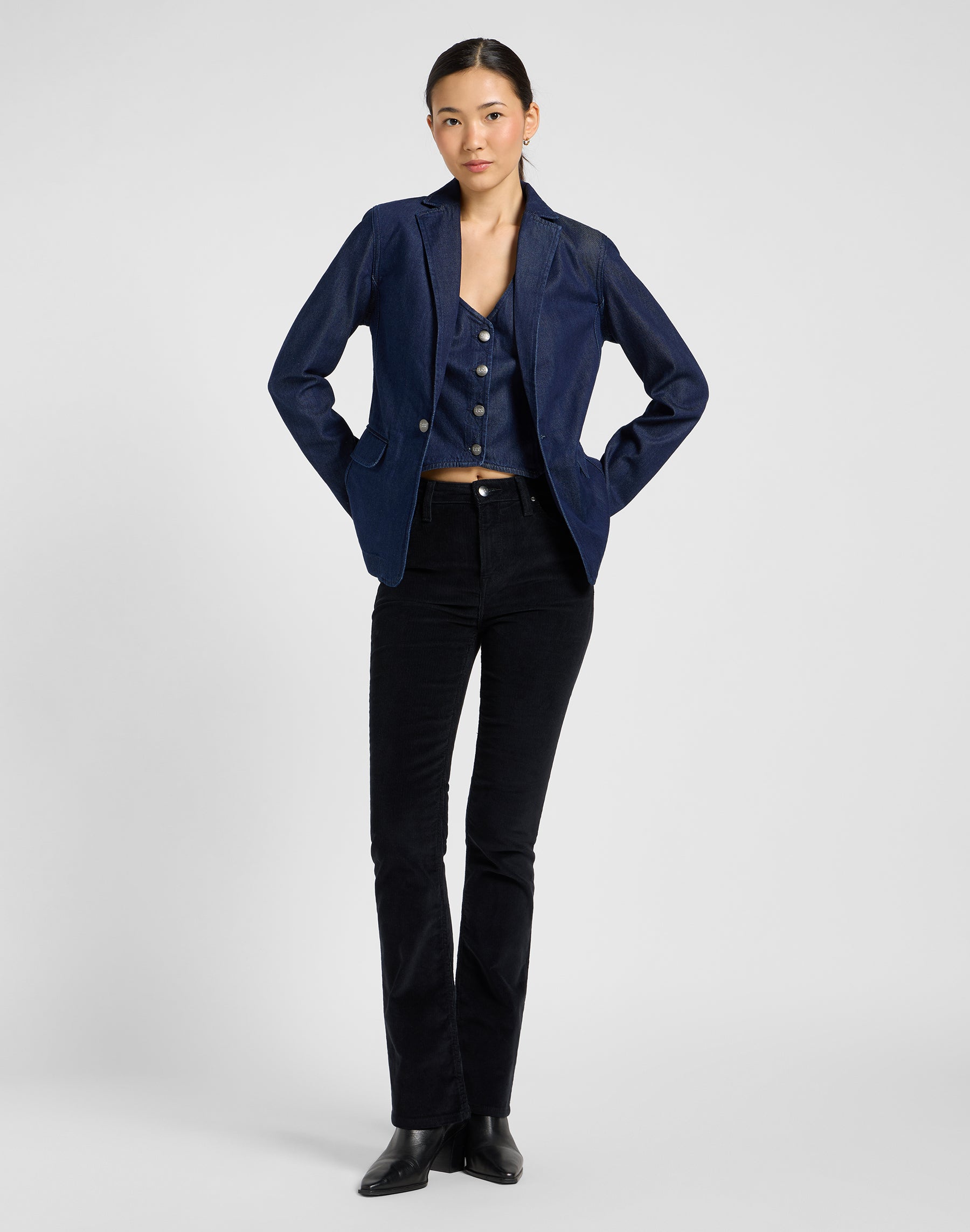 Blazer strutturato in Blue Jackets Regal Lee