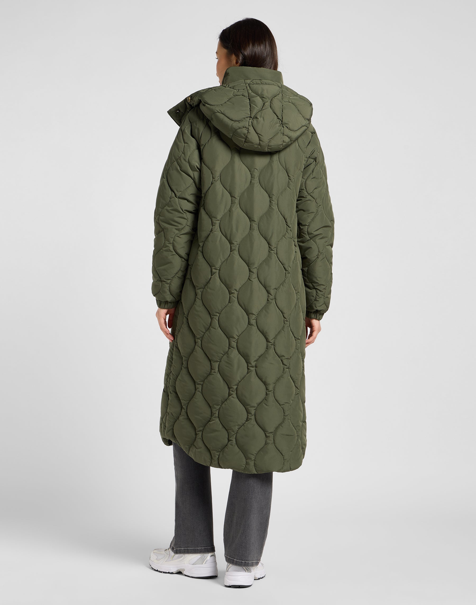 Puffer lungo in Oak Moss Giacche Lee