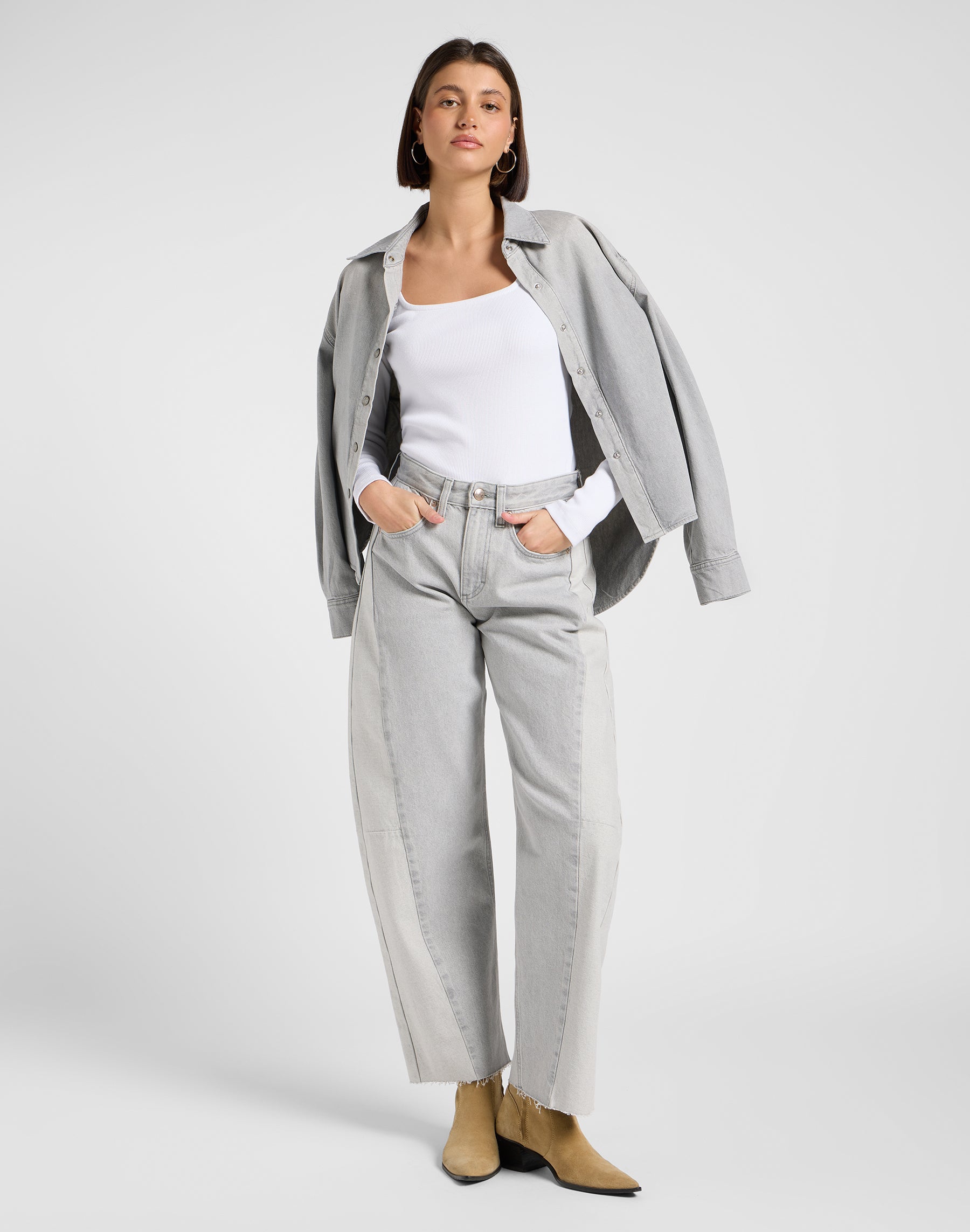 Rider Barrel in Jeans grigio crepuscolo Lee