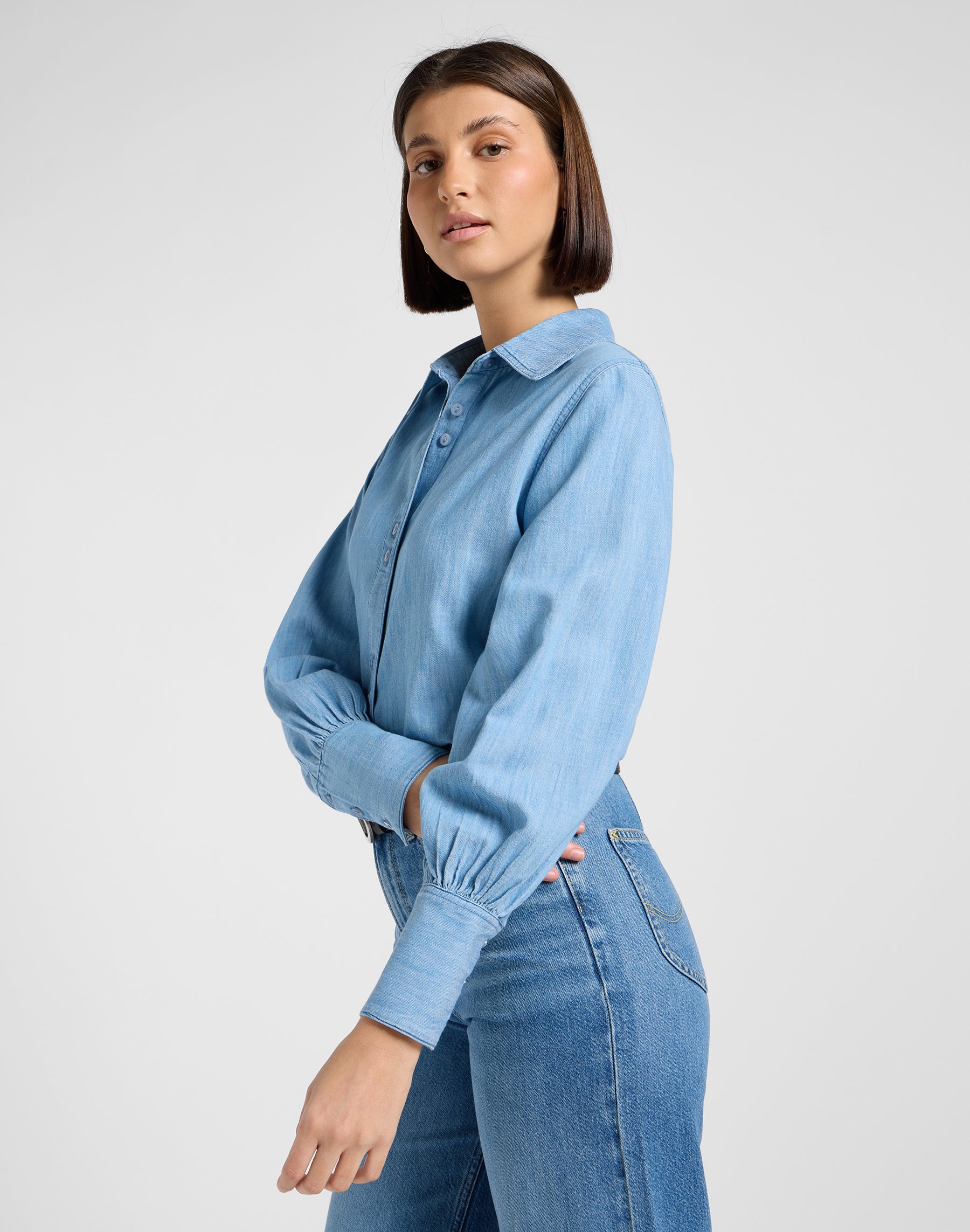 Camicia con maniche a palloncino in Never Ages Shirts Lee