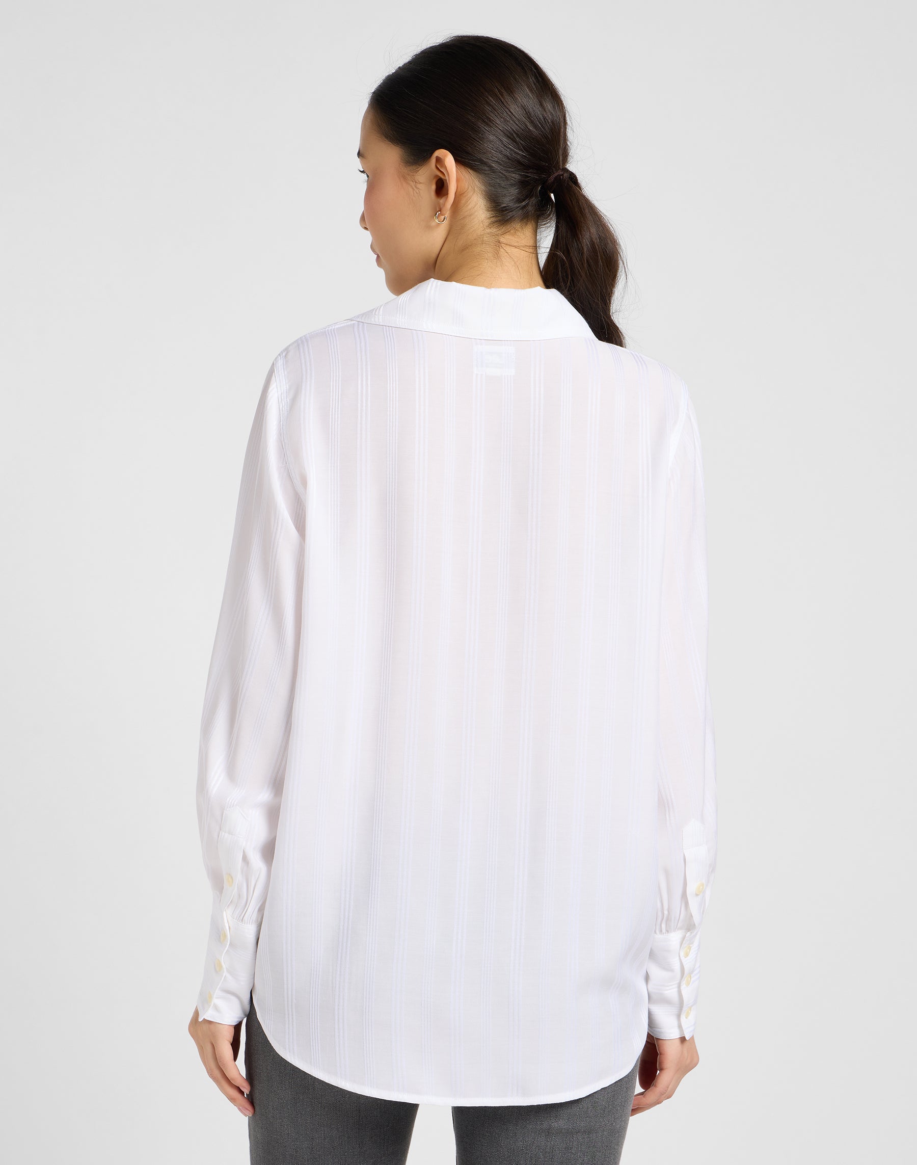 Camicia con maniche a palloncino in bianco brillante Camicie Lee