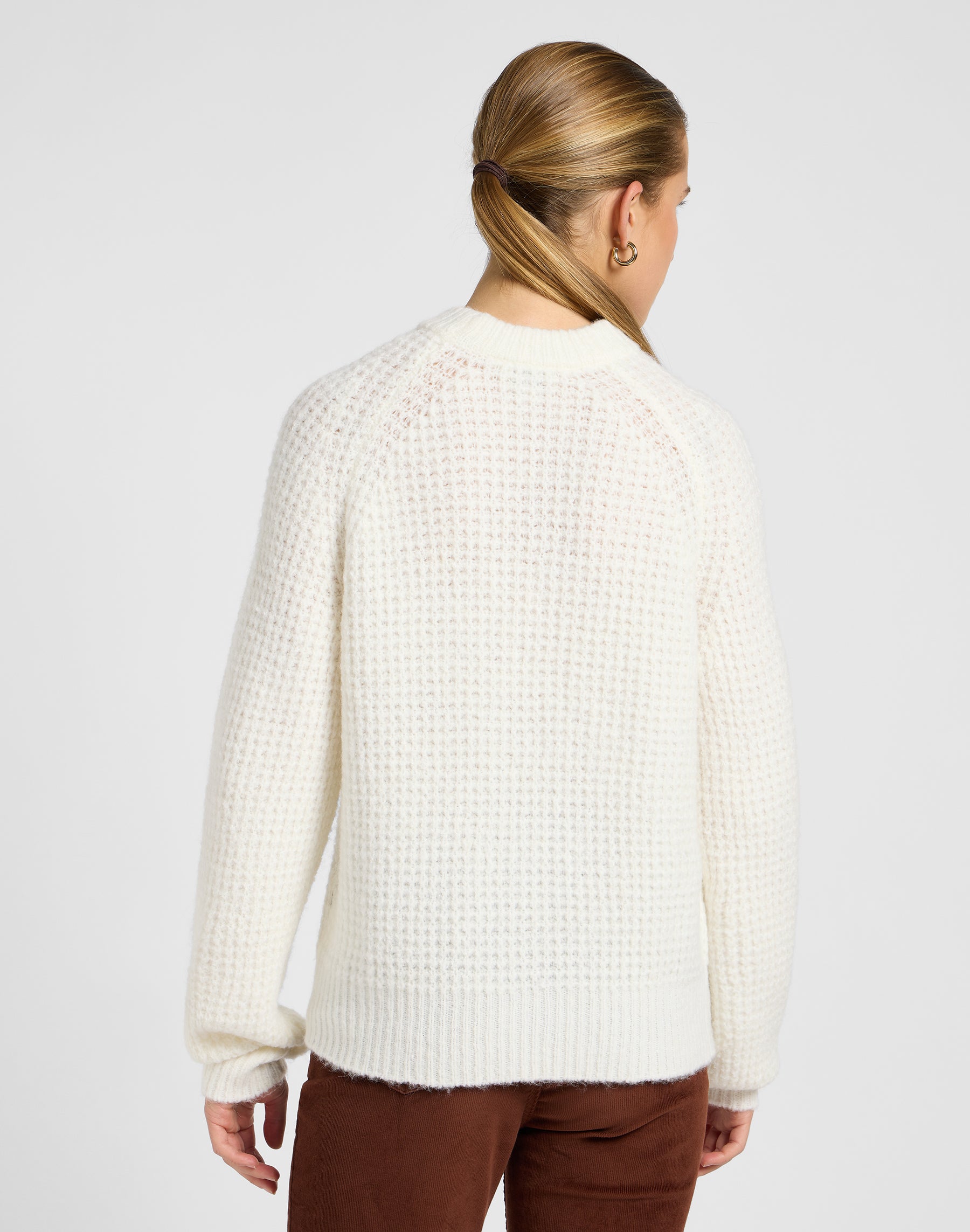 Maglione in maglia ecru Maglioni Lee
