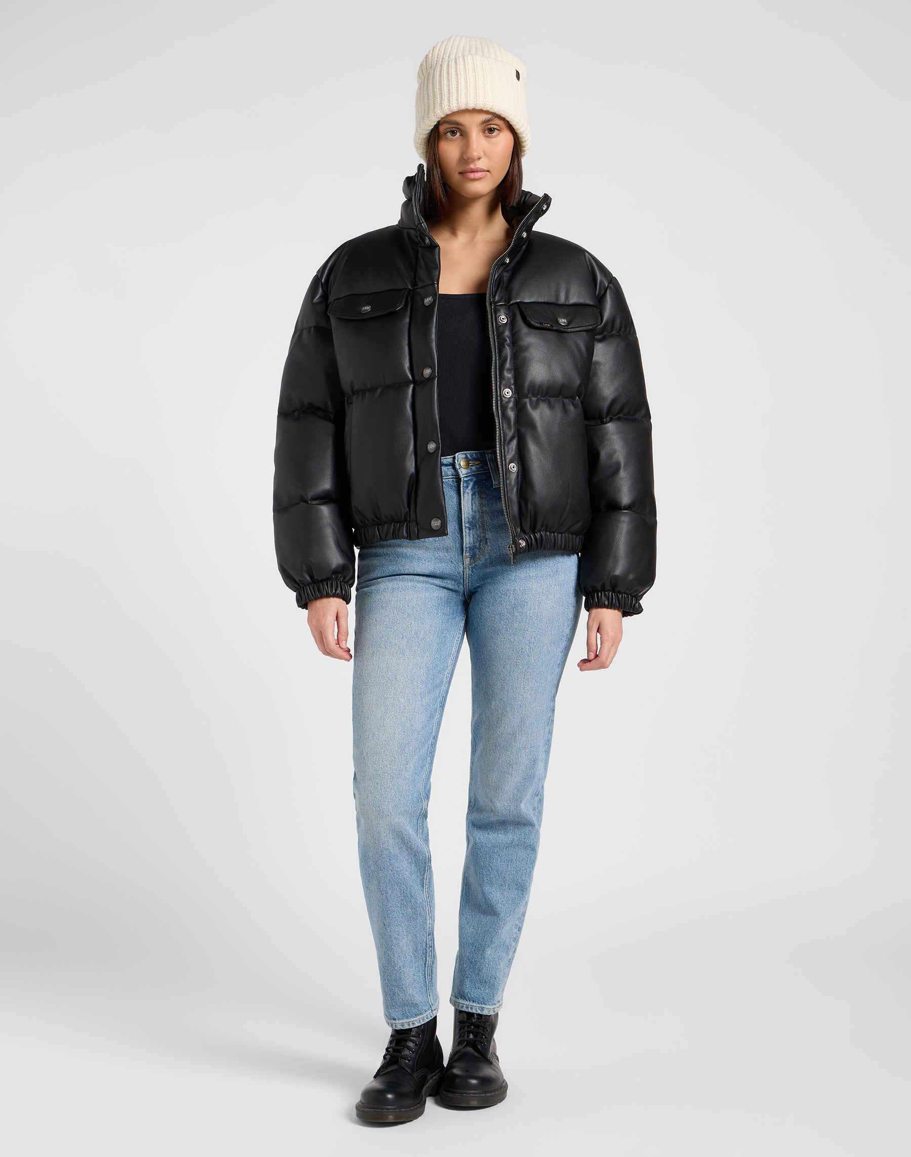 Giacca Rider Puffer in Unionall Nero Giacche Lee