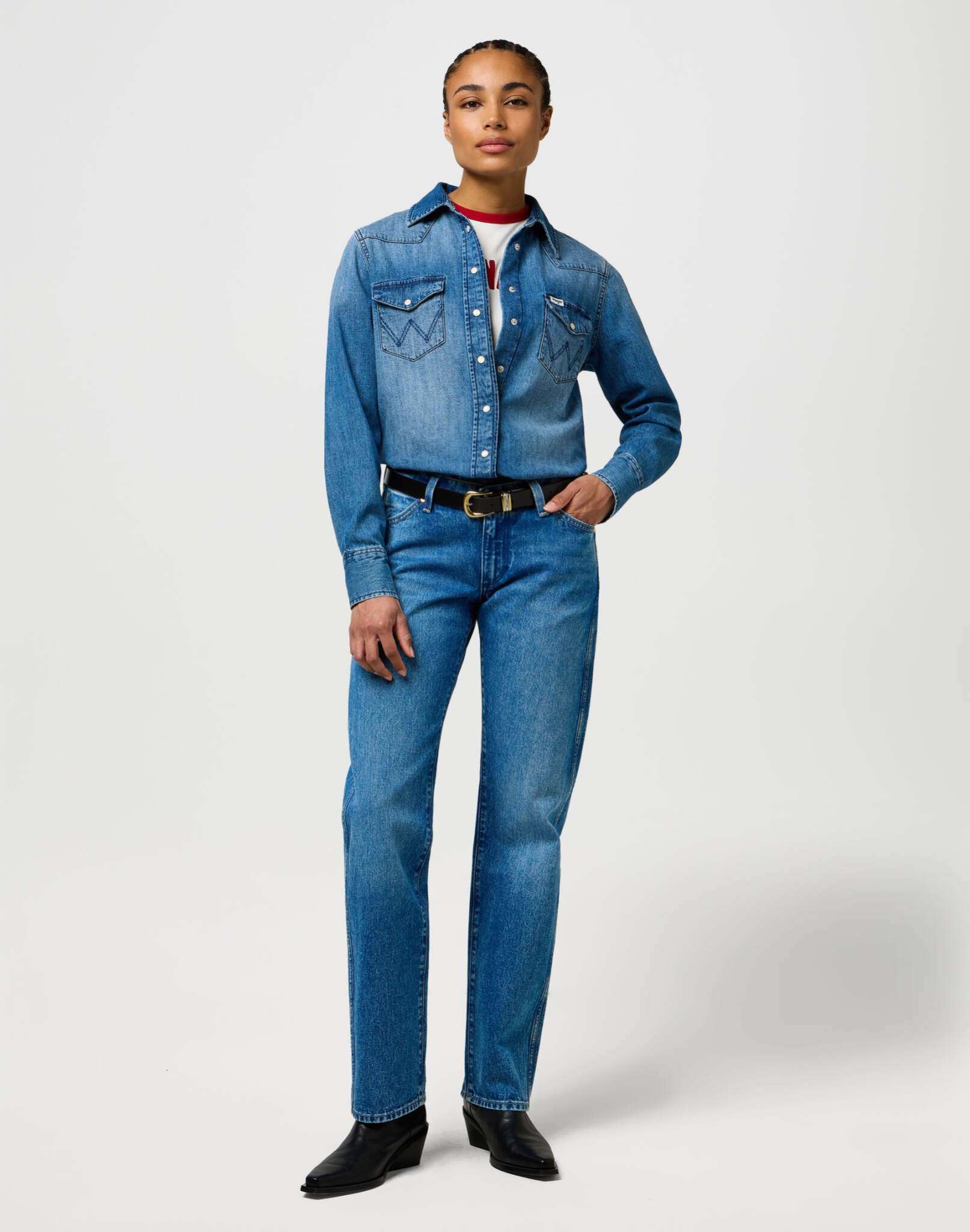 Jeans Cowboy Low Rise in Lasso Lagoon Jeans Wrangler