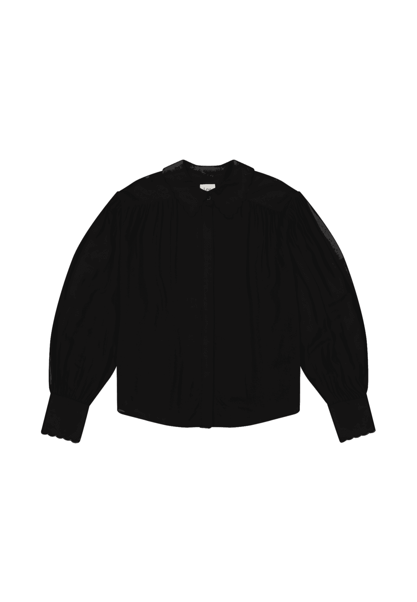 Camicia con colletto statement in nero Unionall