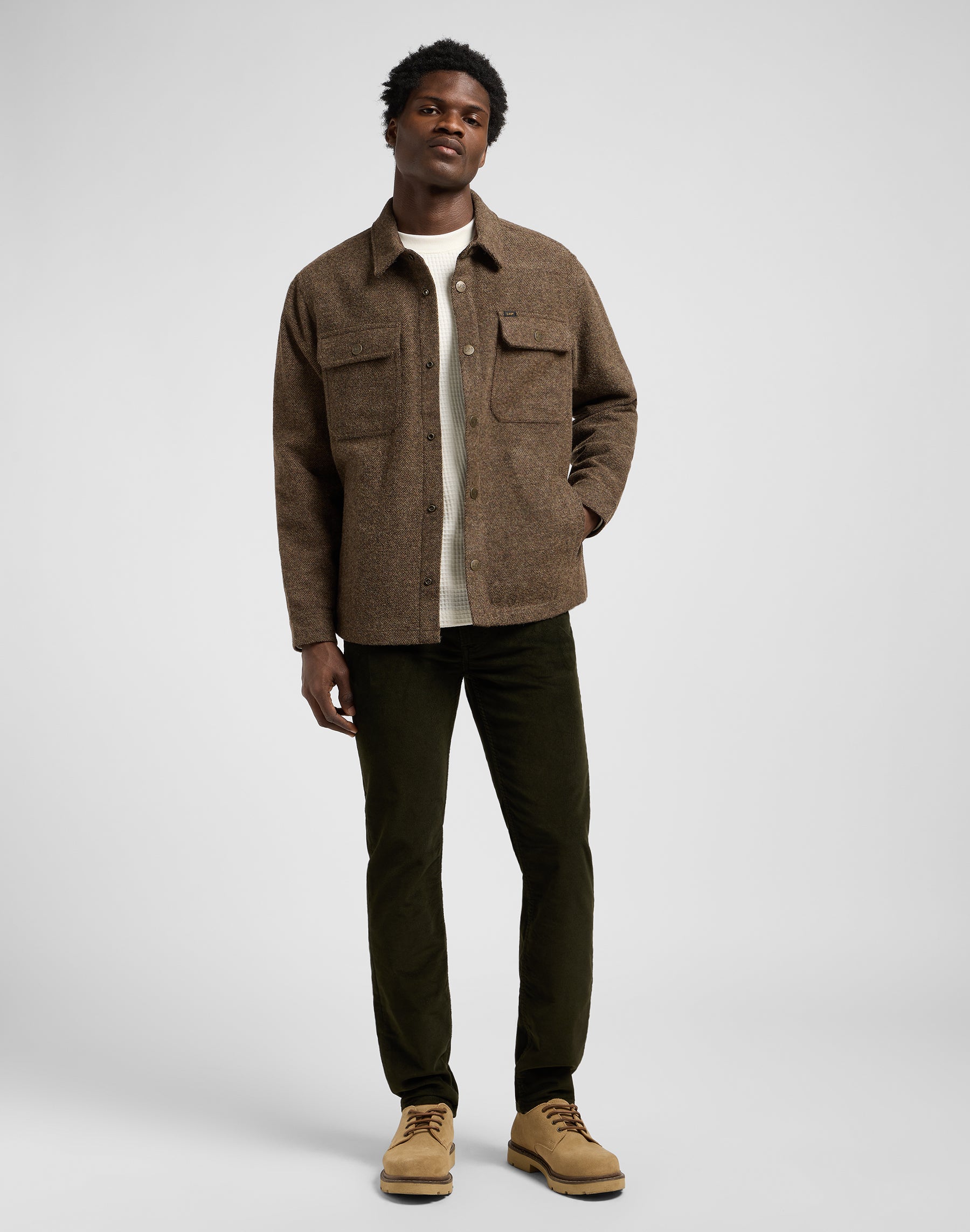 Camicia over in marrone Jaspe Shirts Lee