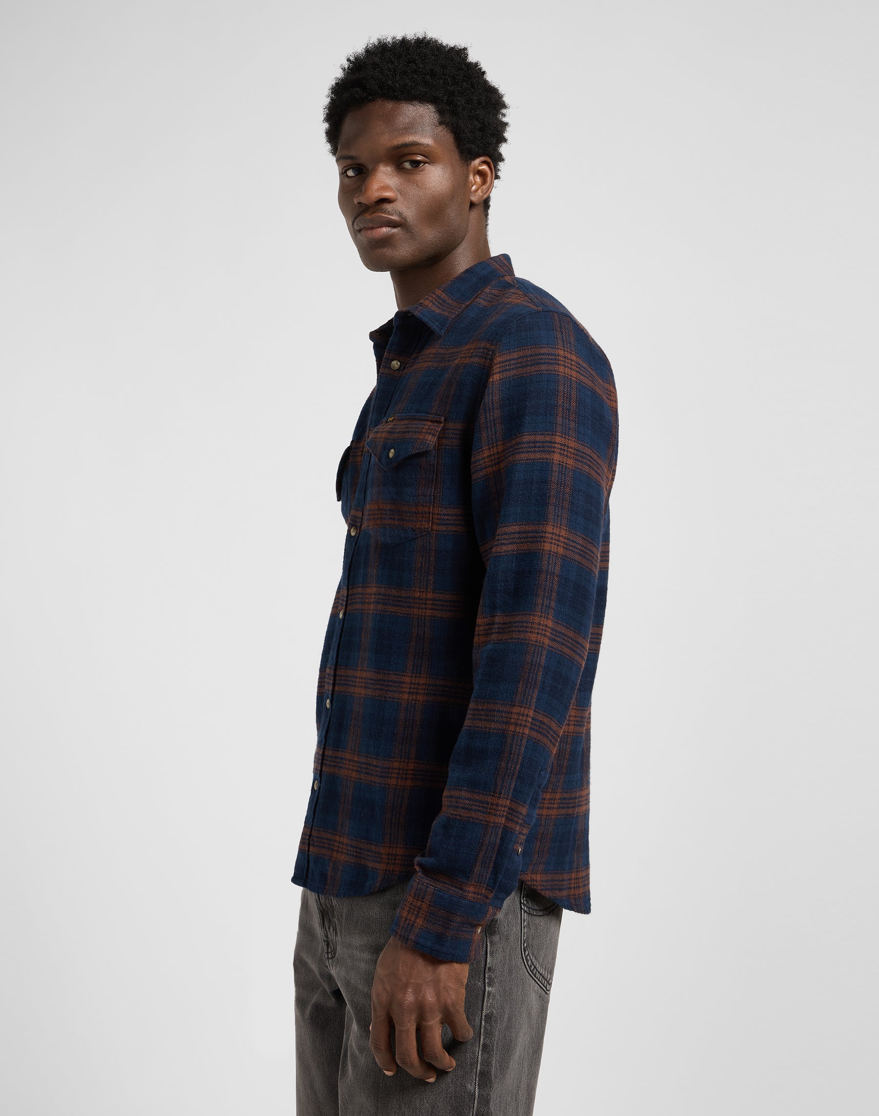 Pulito Western Camicia in Luxe Rivet Navy Shirts Lee