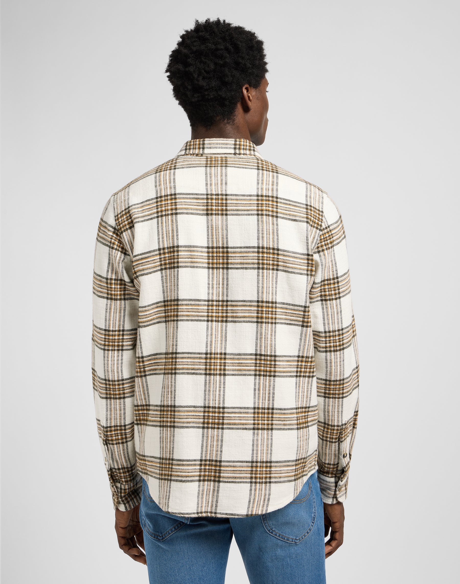 Camicia Clean Western in Ecrù Ocra Camicie a quadri Lee