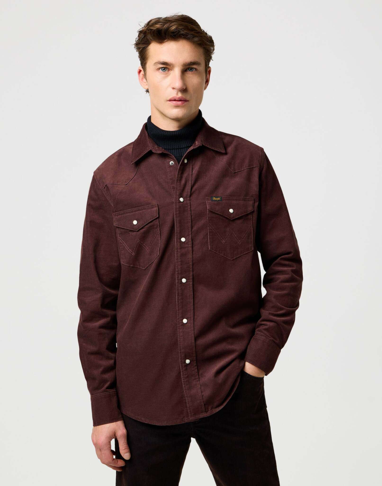 Camicia Western in corda di mogano Camicie Wrangler