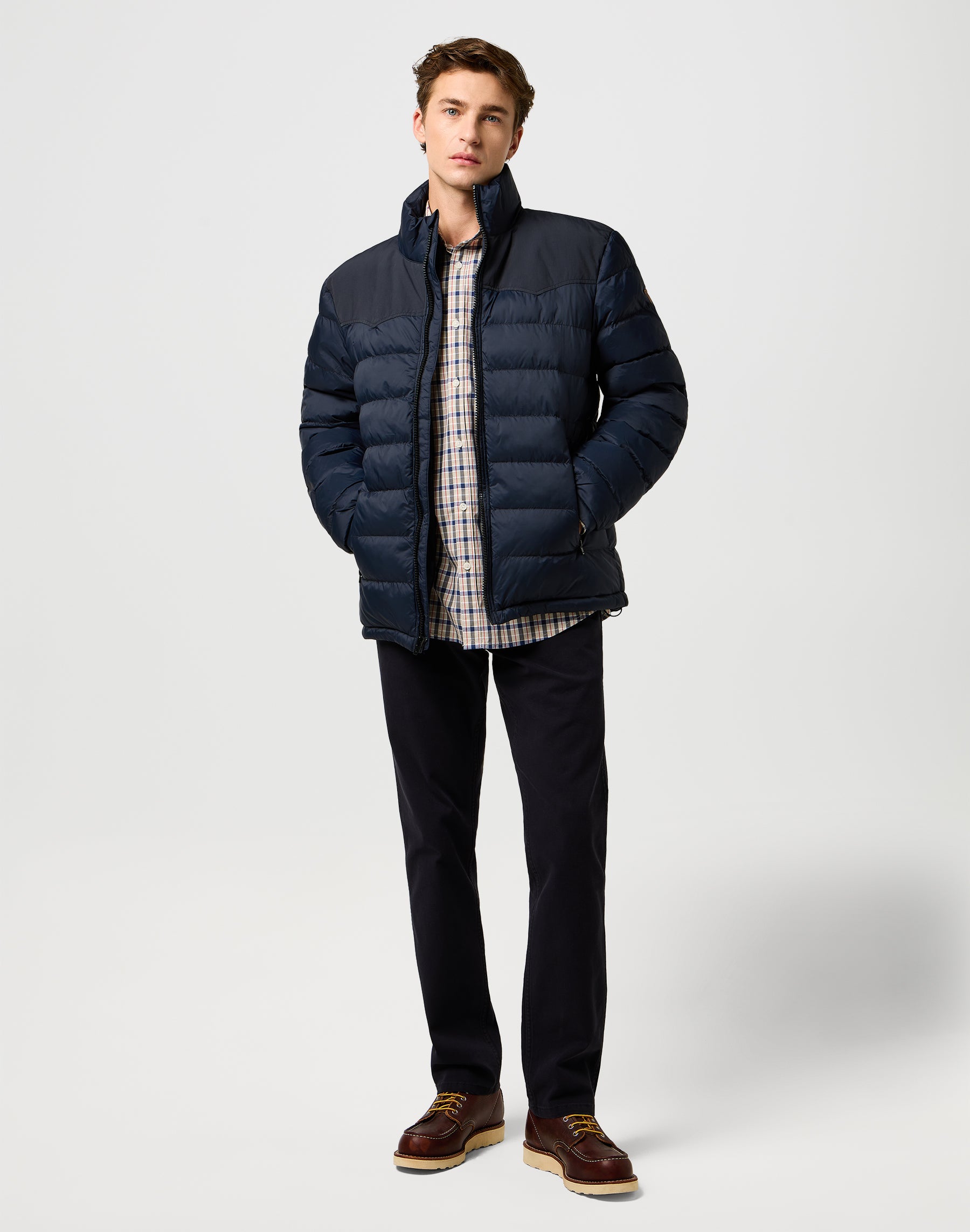 Puffer impacchettabile in giacche nere Wrangler