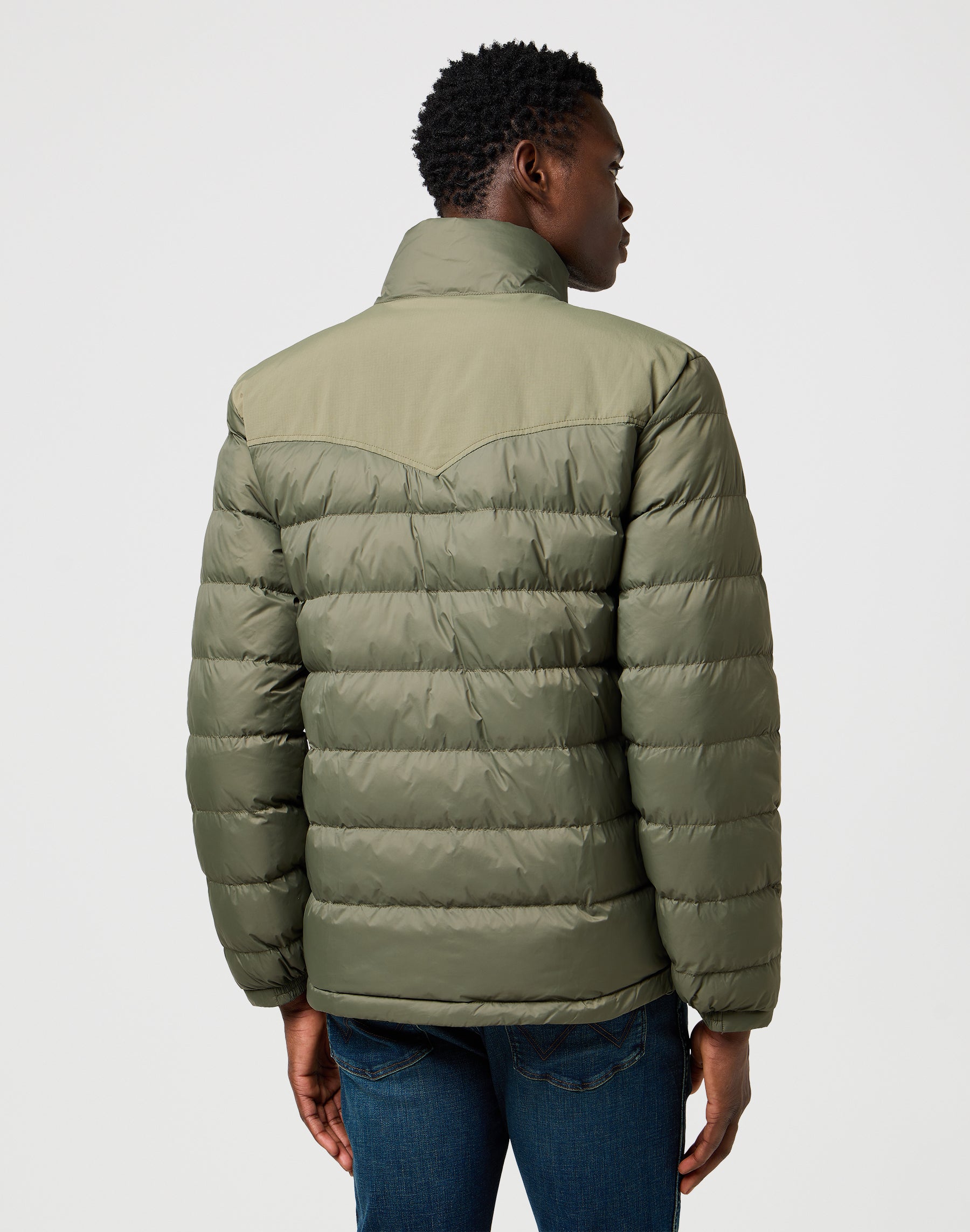 Puffer impacchettabile in Dusty Olive Giacche Wrangler