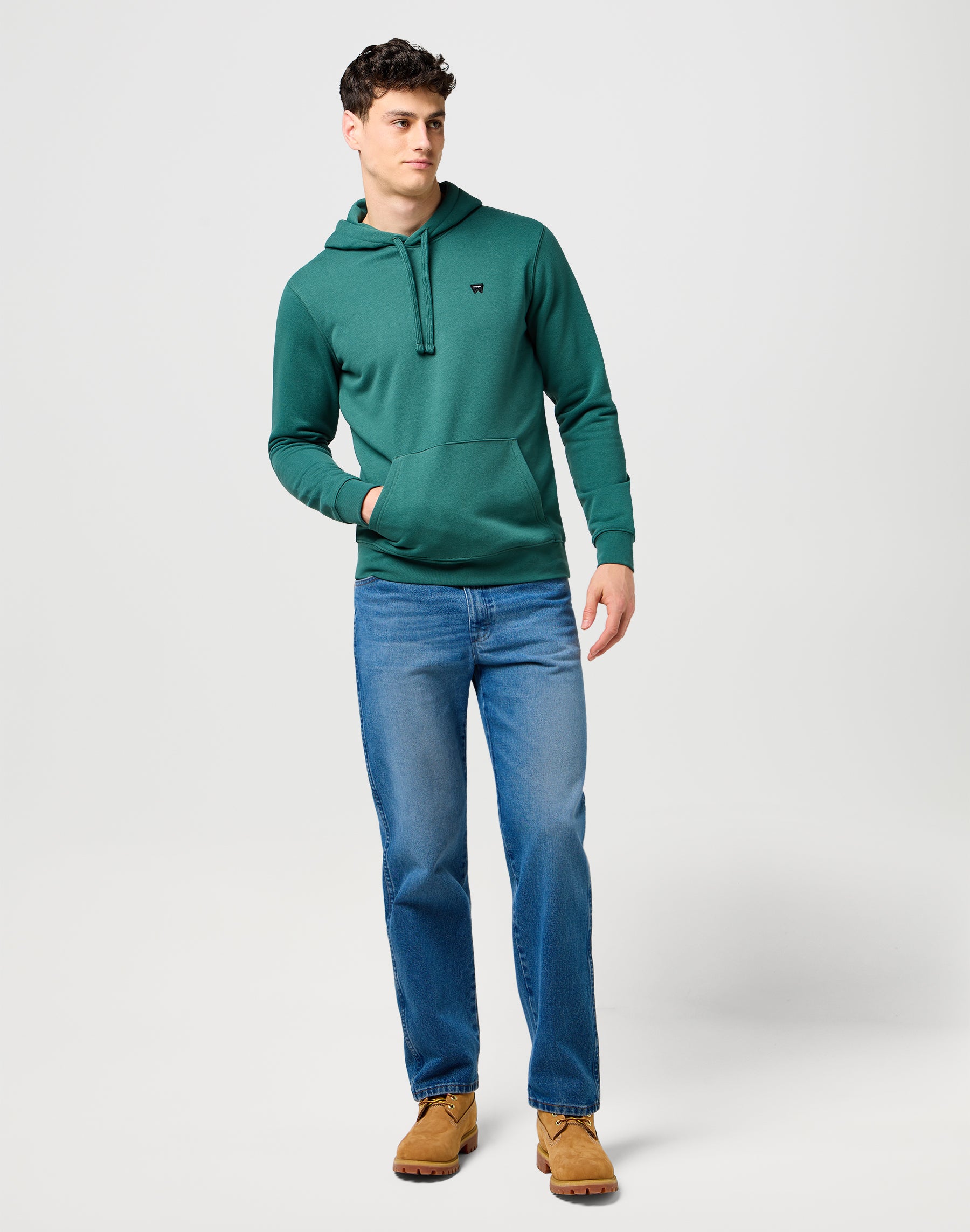Felpa con cappuccio Sign Off in Bistro Green Hoodie Wrangler