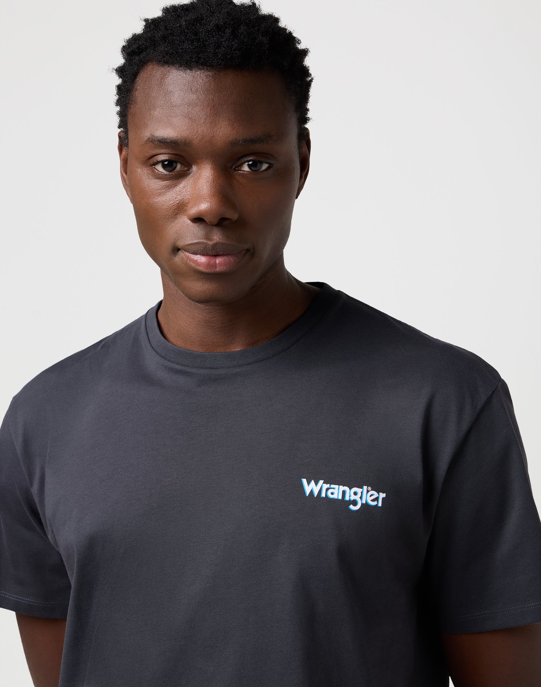 Maglietta vintage in nero sbiadito Magliette Wrangler