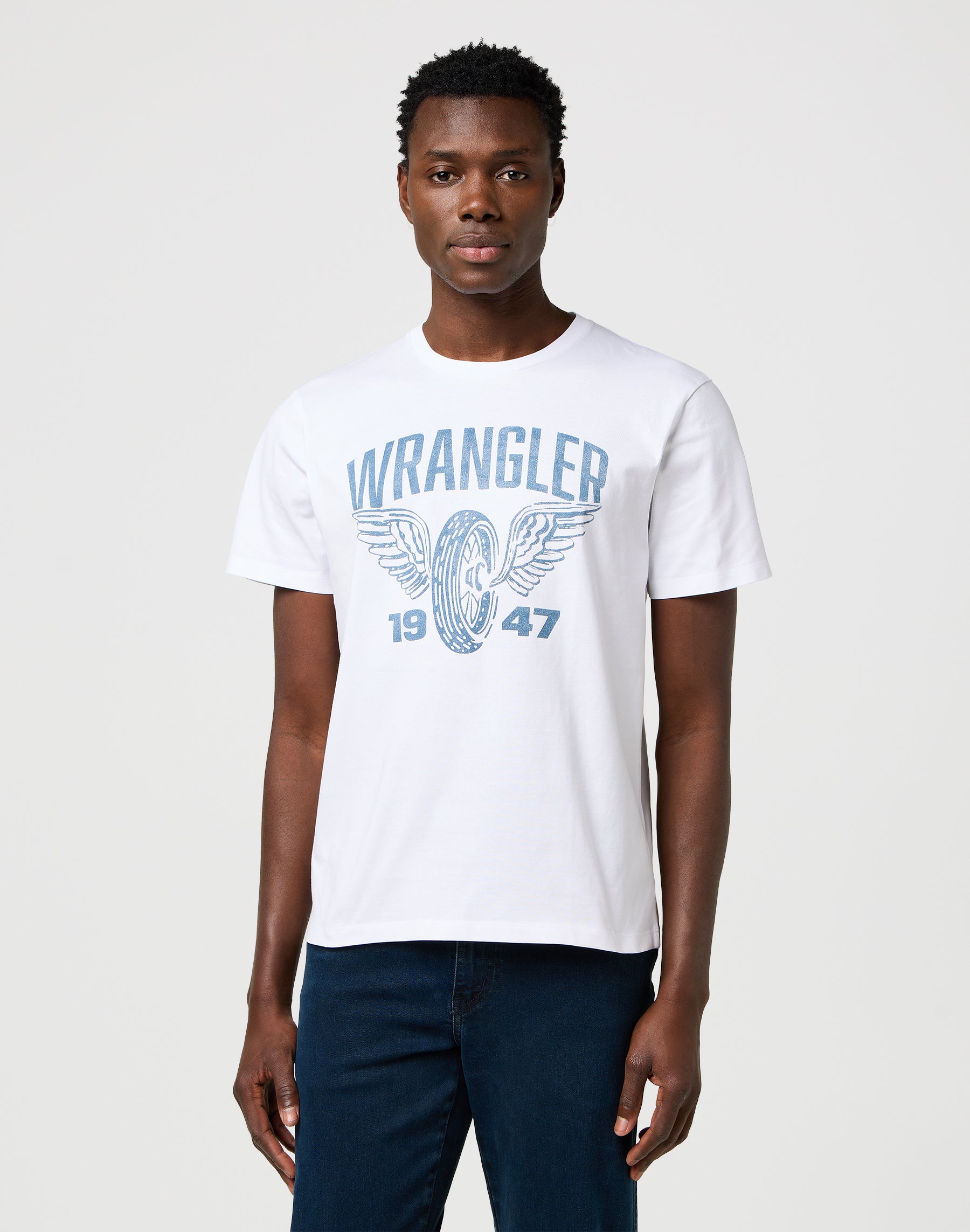 Americana Tee in Bianco Usato Magliette Wrangler