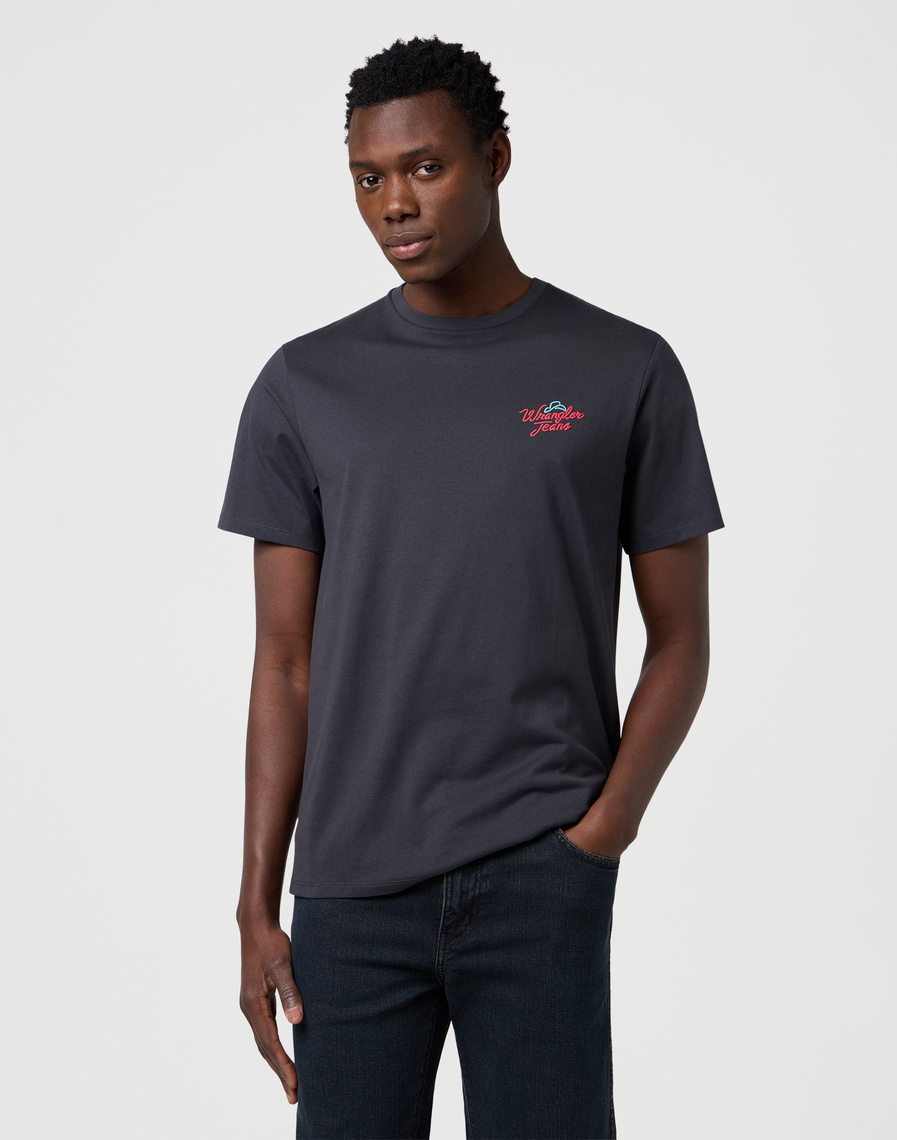 Maglietta grafica in nero sbiadito Magliette Wrangler