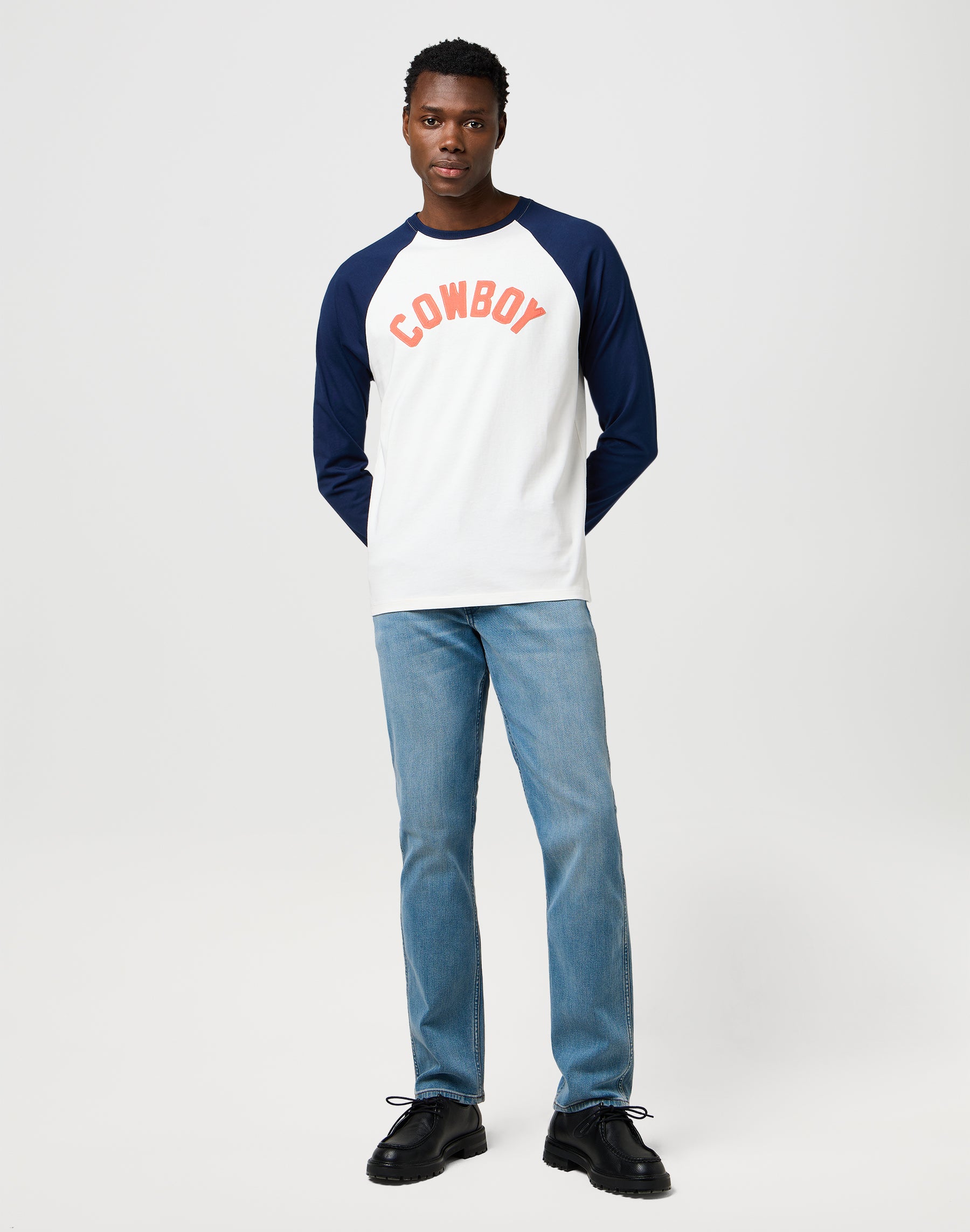Maglietta da baseball Ls in nero Iris T-Shirt Wrangler