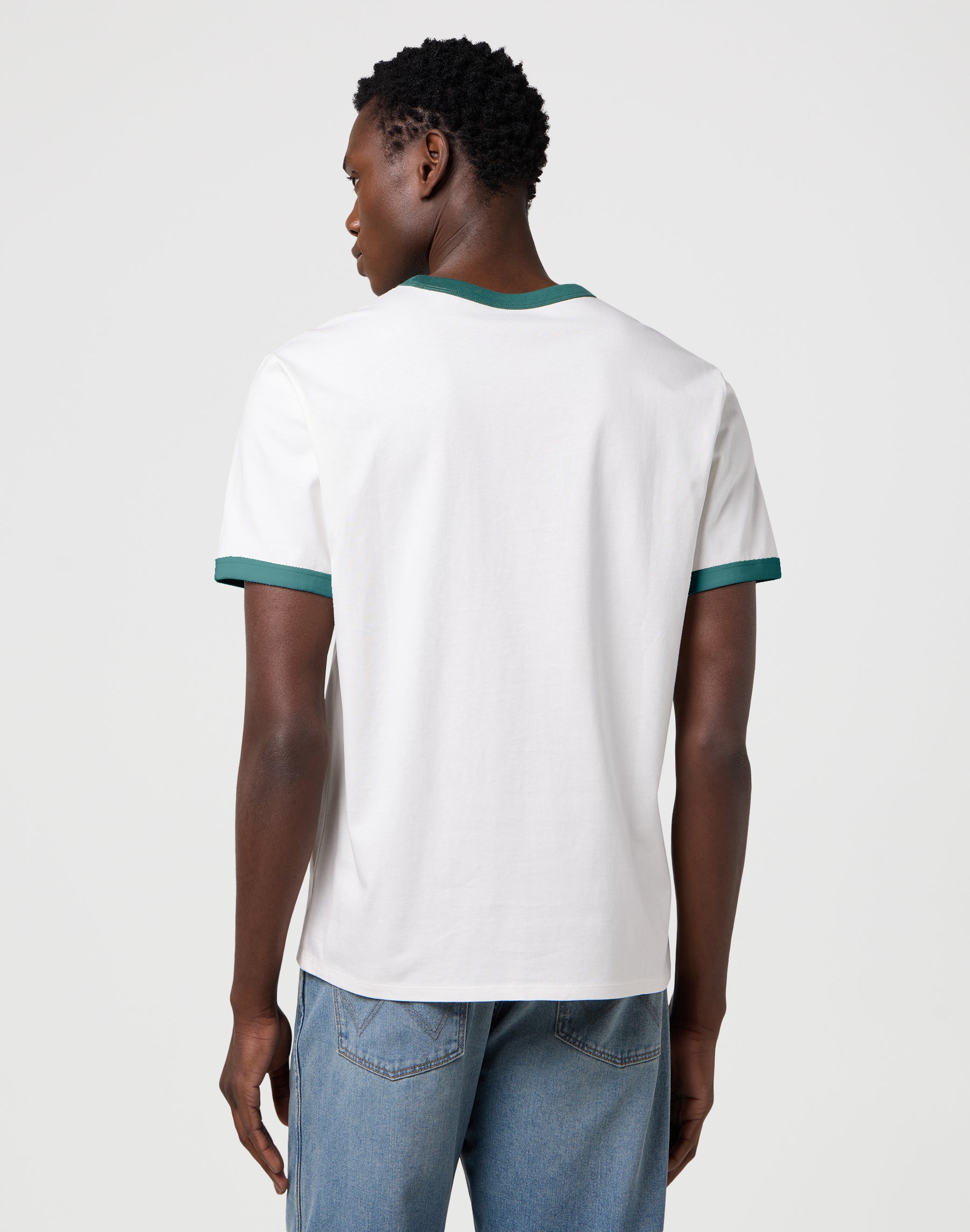 Maglietta Ringer in Bianco Usato Magliette Wrangler