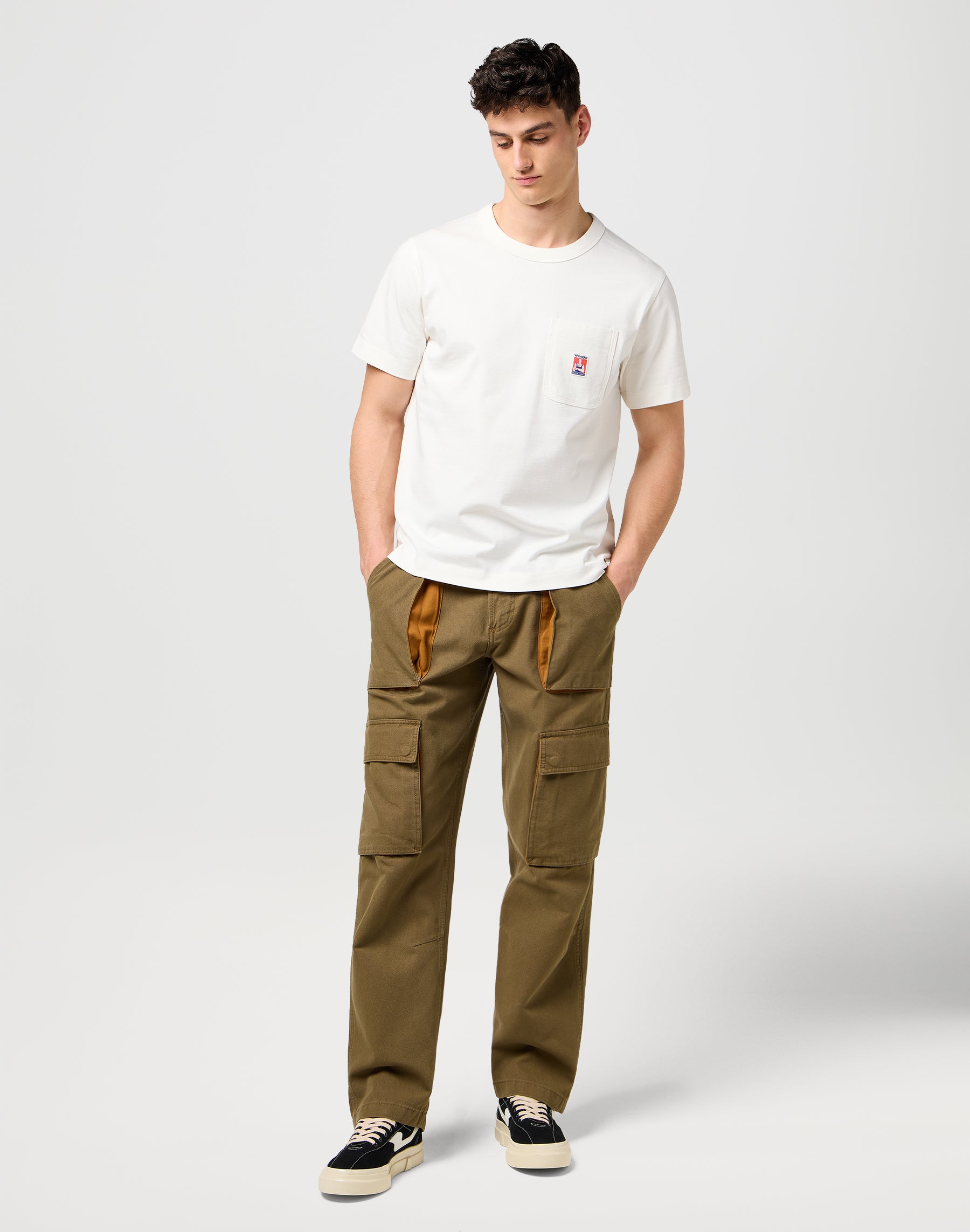 Cj Pocket Tee in Bianco Usato Magliette Wrangler