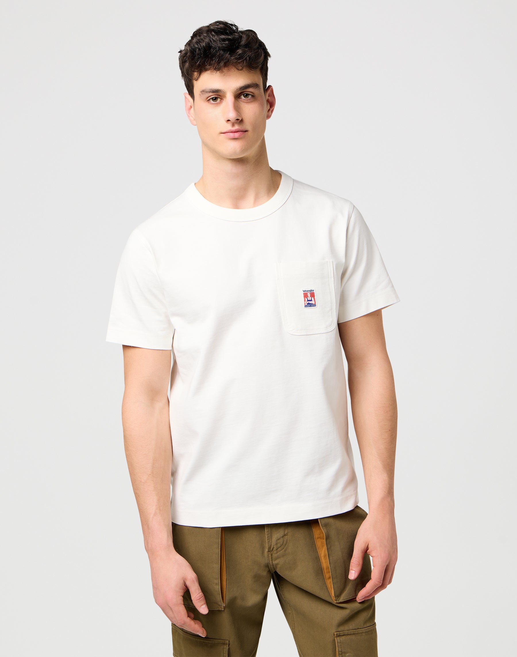 Cj Pocket Tee in Bianco Usato Magliette Wrangler